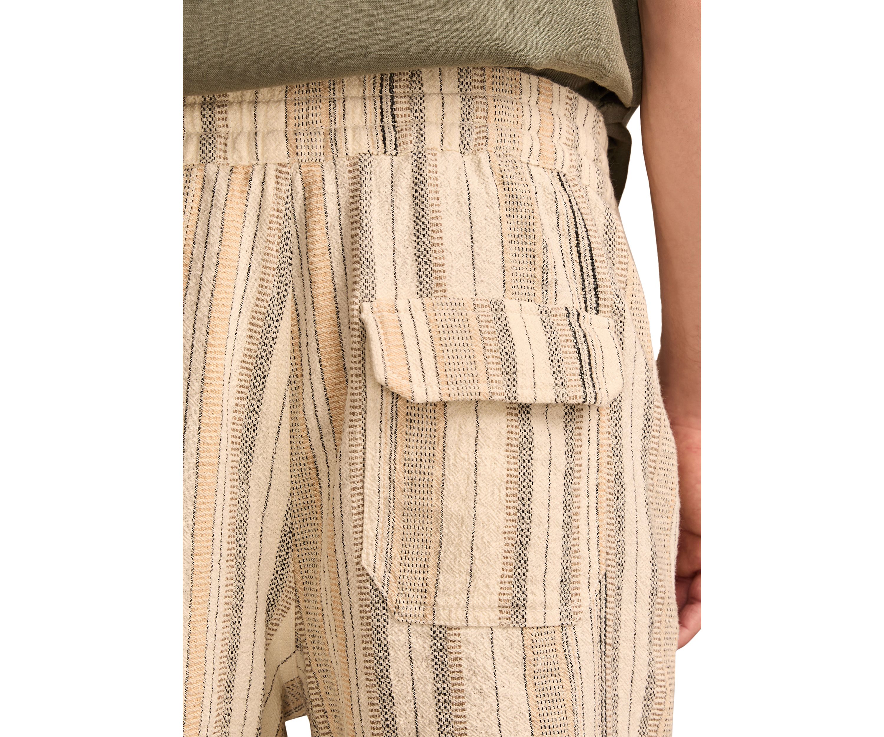 7 Striped Linen Shorts