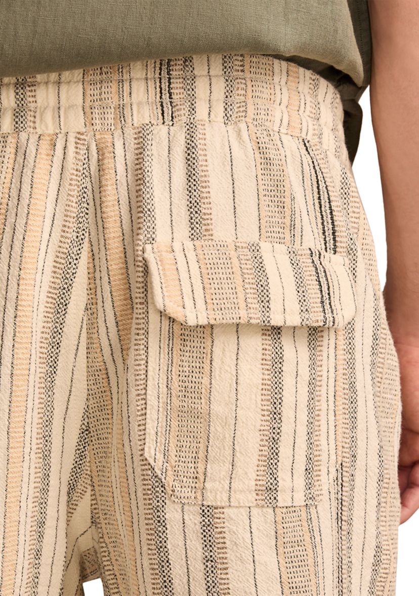 7 Striped Linen Shorts