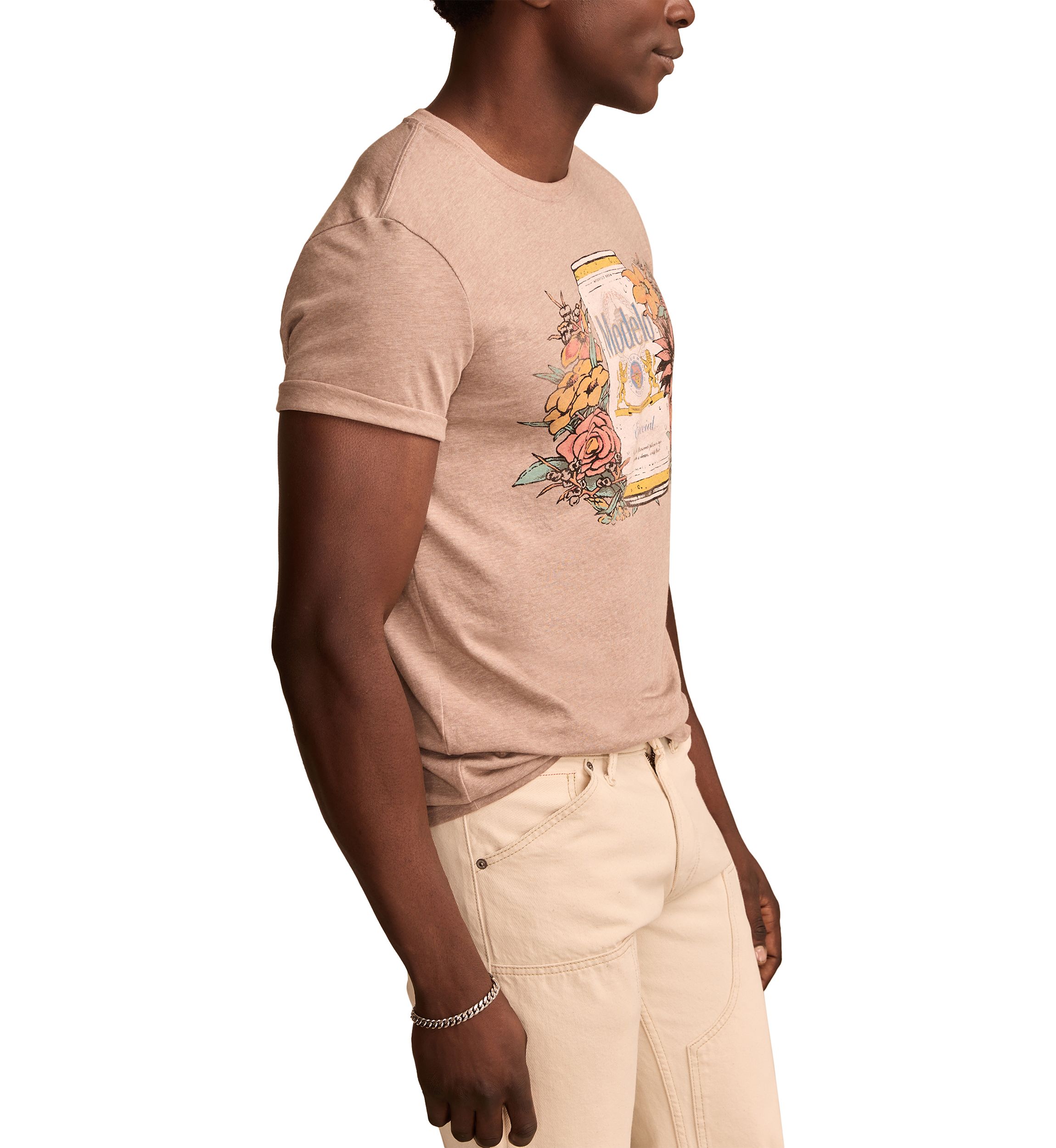 Modelo Flowers Short Sleeve Graphic T-Shirt