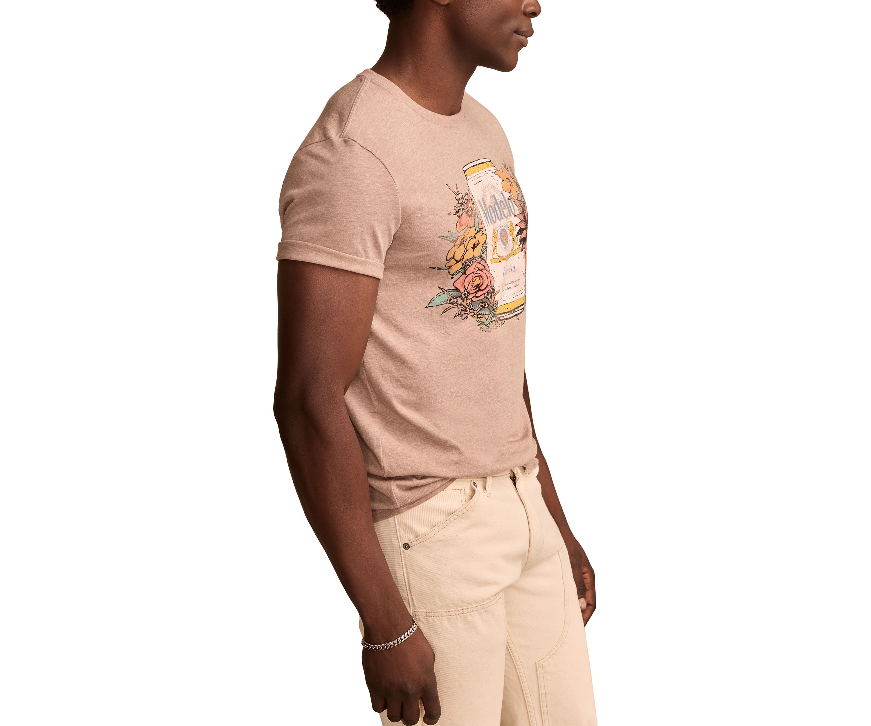 Modelo Flowers Short Sleeve Graphic T-Shirt