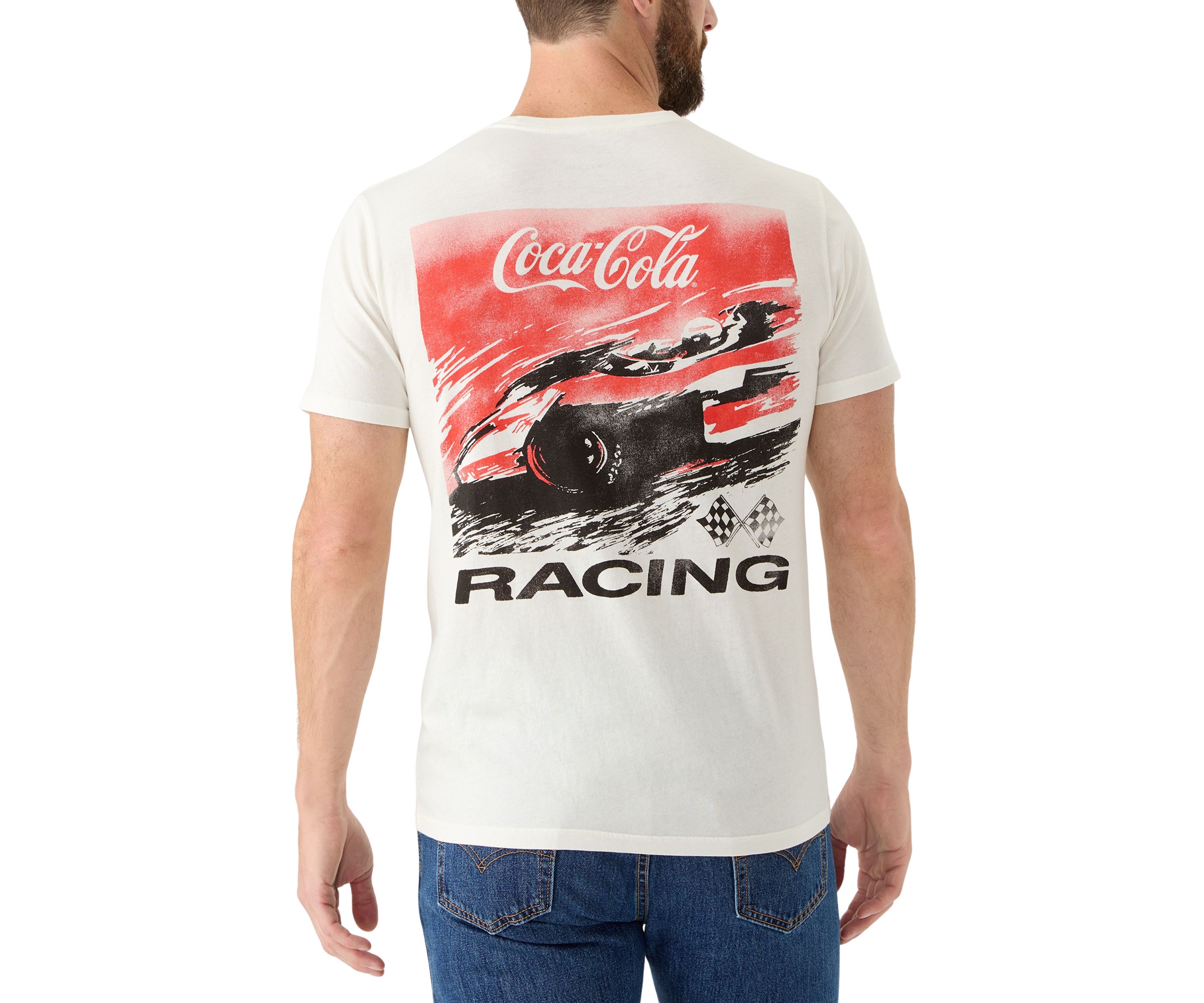 Mens Short Sleeve Coca Cola Racing Graphic T-Shirt