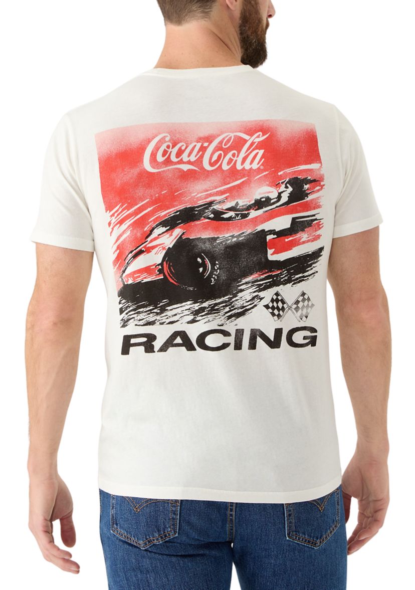 Mens Short Sleeve Coca Cola Racing Graphic T-Shirt