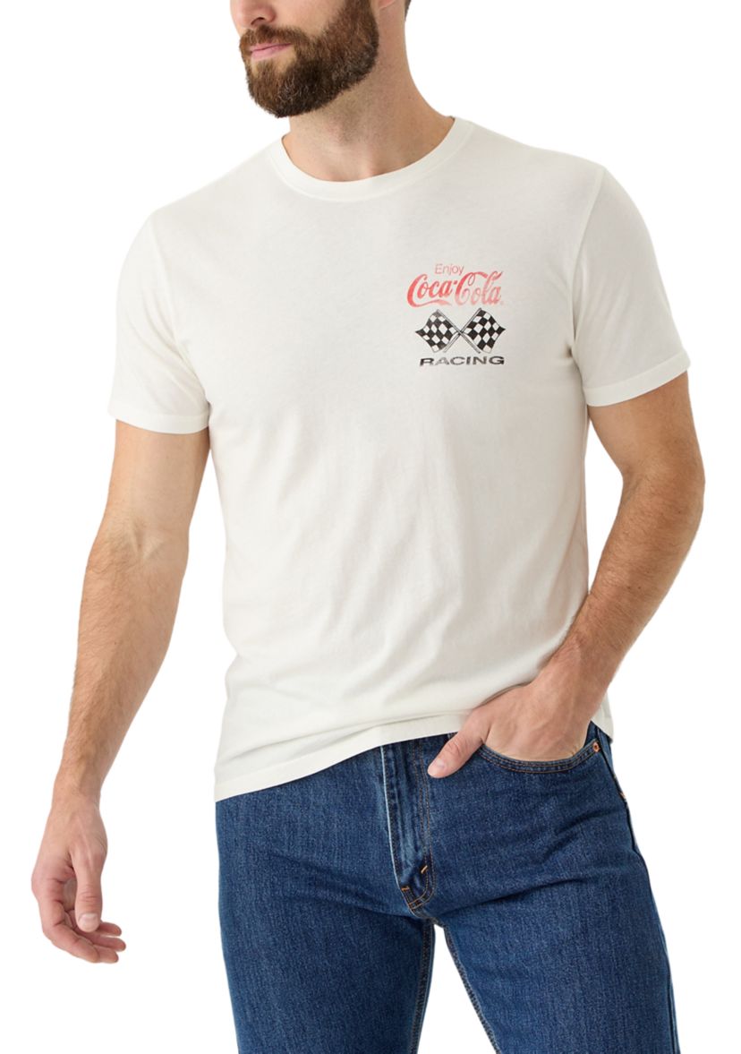 Mens Short Sleeve Coca Cola Racing Graphic T-Shirt