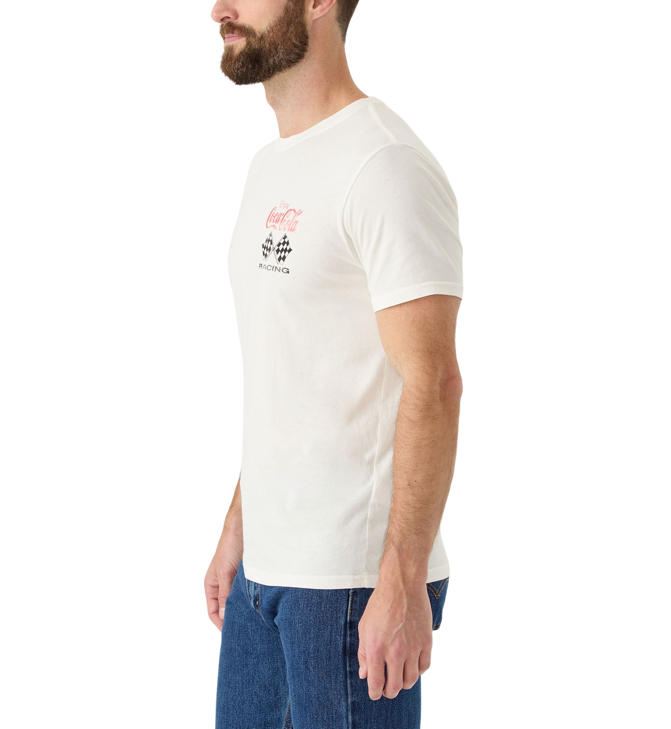 Mens Short Sleeve Coca Cola Racing Graphic T-Shirt