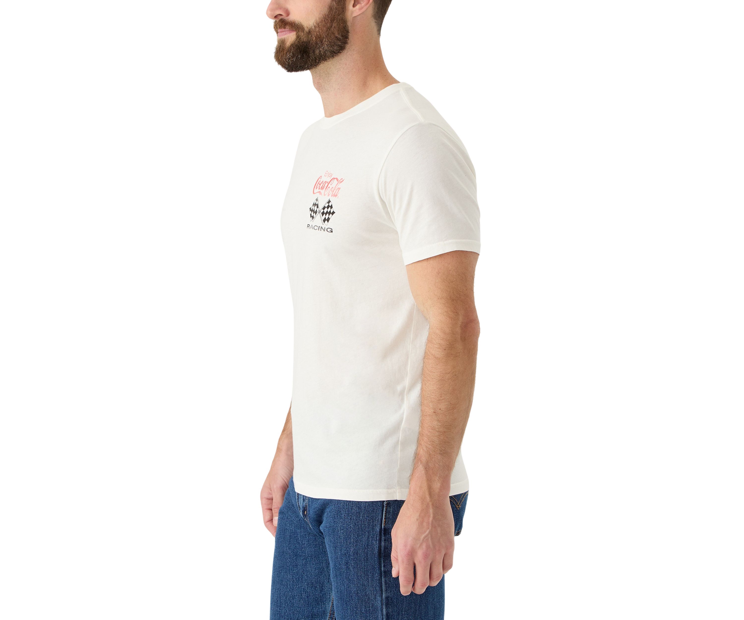 Mens Short Sleeve Coca Cola Racing Graphic T-Shirt