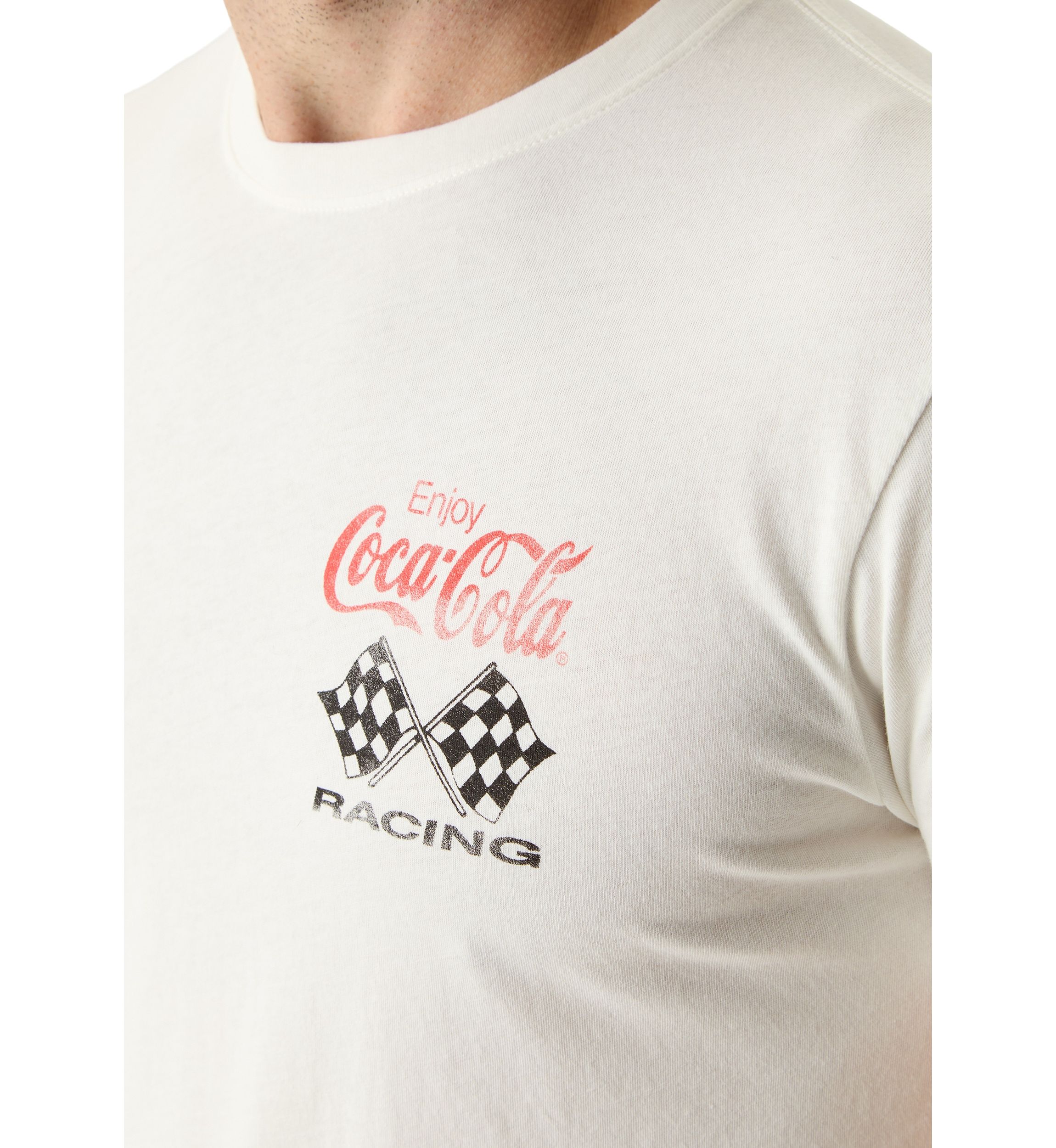 Mens Short Sleeve Coca Cola Racing Graphic T-Shirt