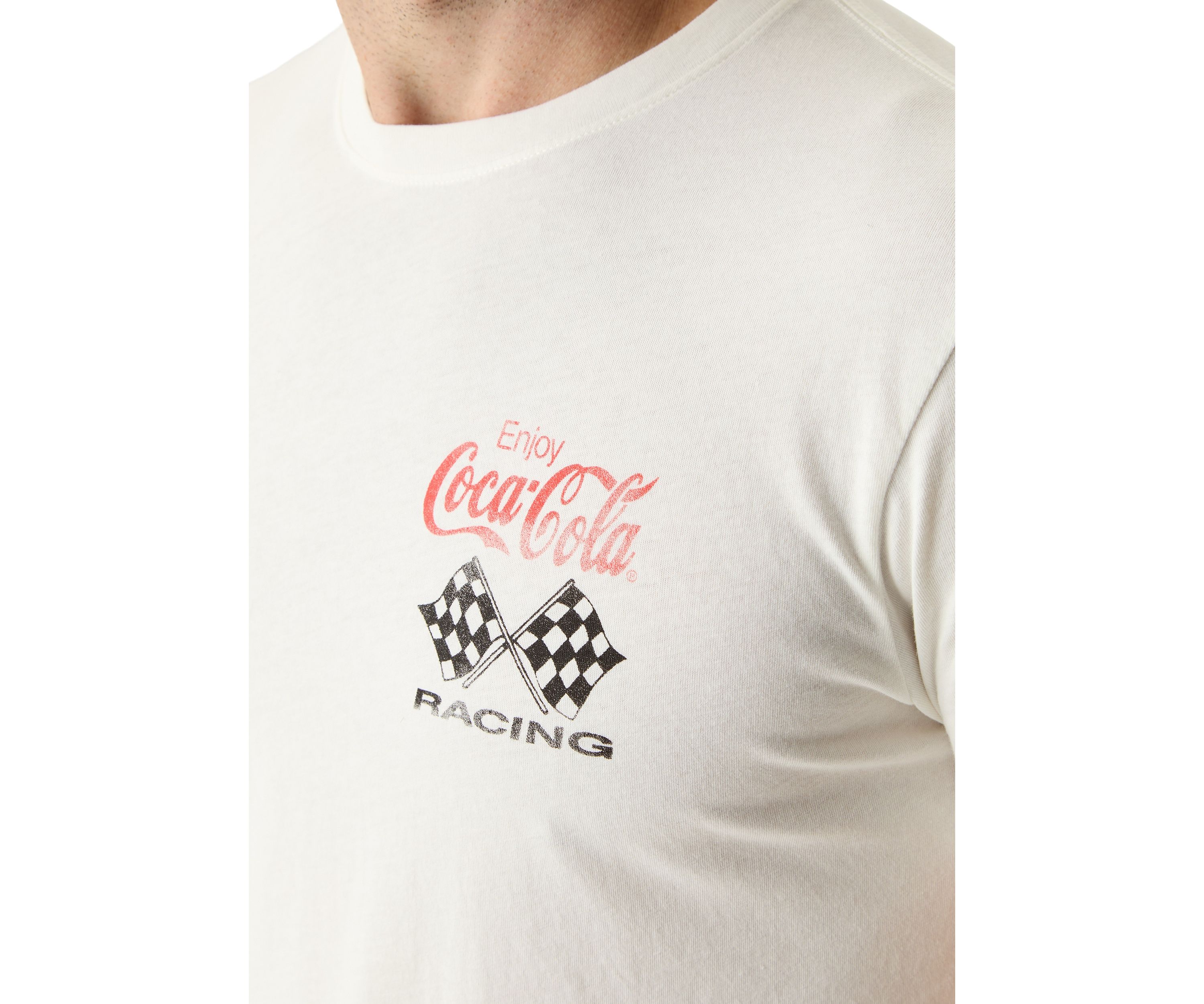 Mens Short Sleeve Coca Cola Racing Graphic T-Shirt