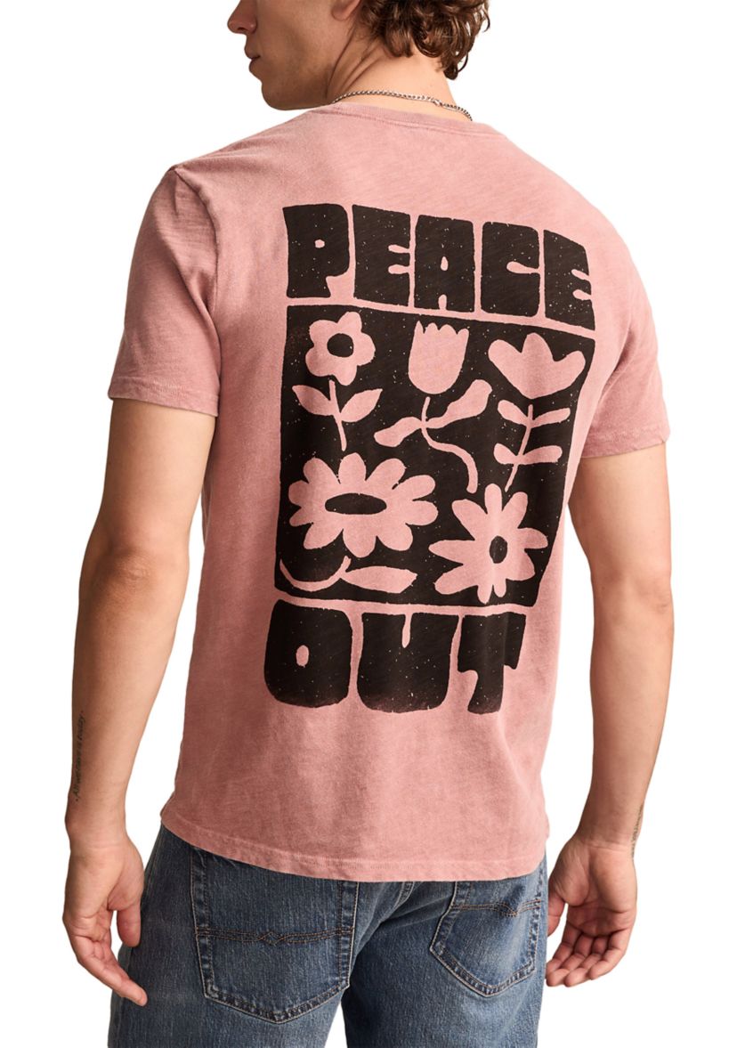 Peace Out Flowers Graphic T-Shirt