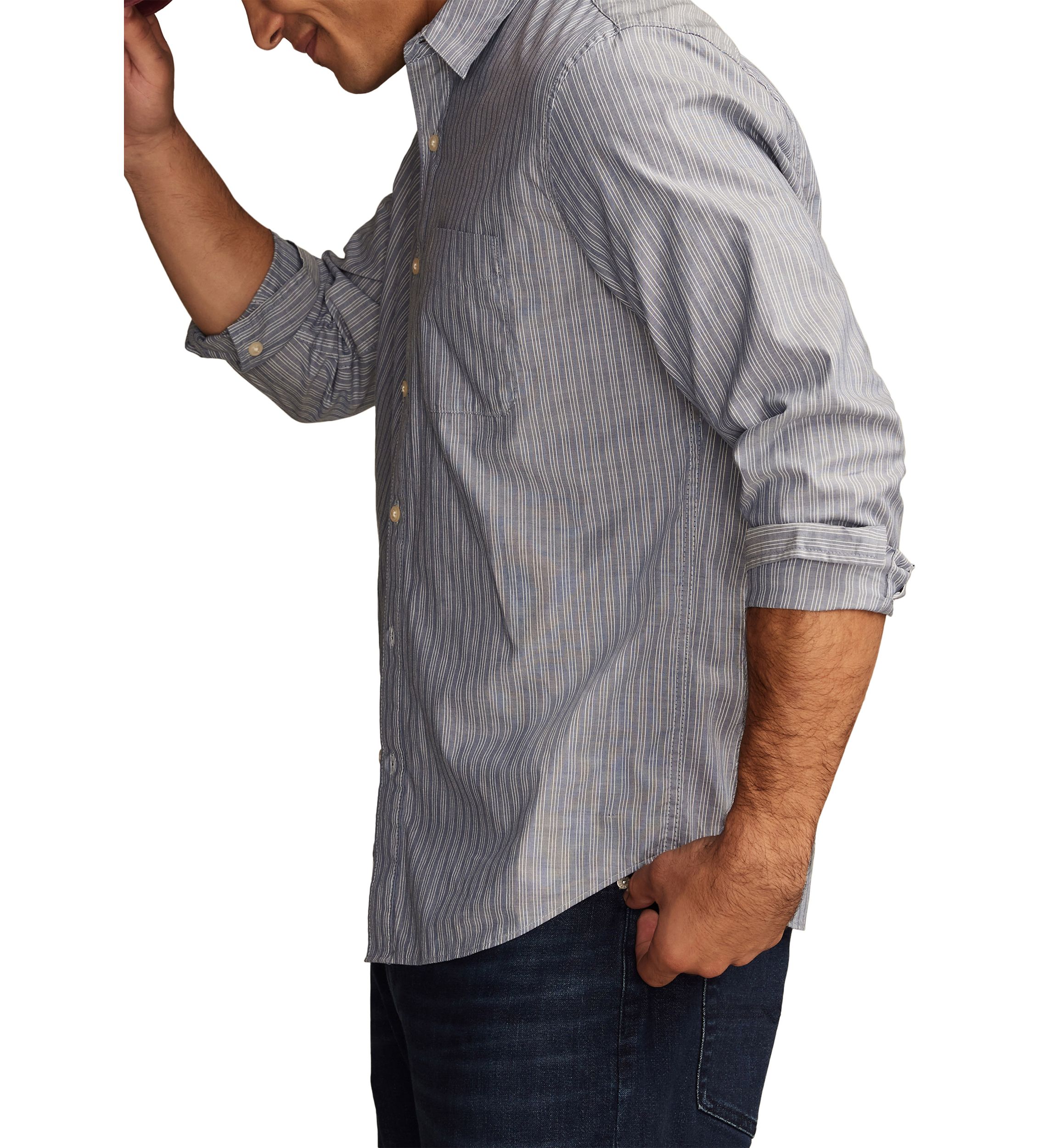 Striped San Gabriel One Pocket Long Sleeve Shirt