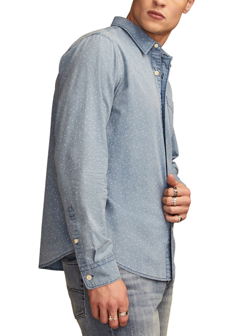 Printed Poplin Long Sleeve Shirt