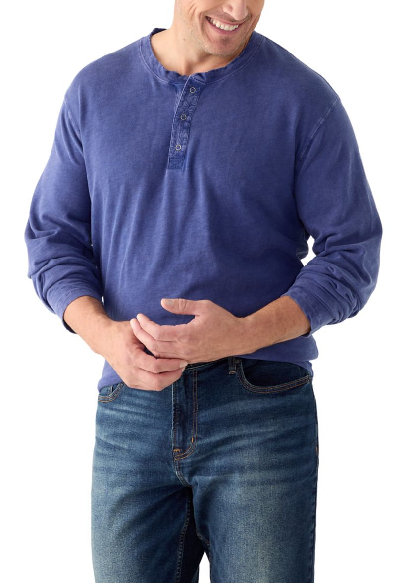 Big & Tall Long Sleeve Weekend Slub Henley Shirt