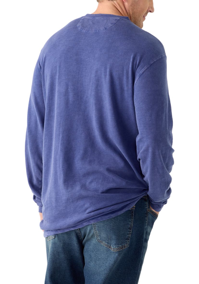 Big & Tall Long Sleeve Weekend Slub Henley Shirt
