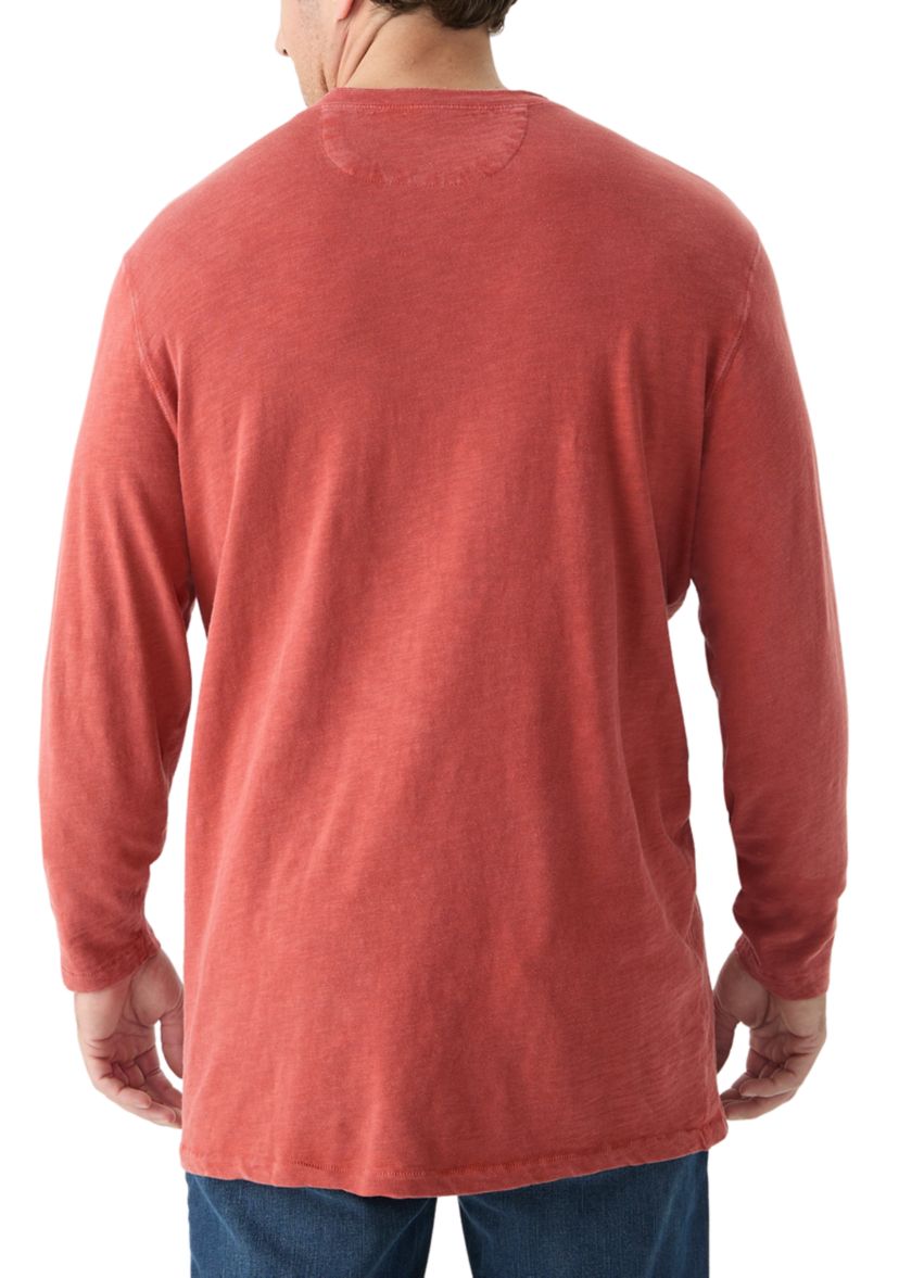 Big & Tall Long Sleeve Weekend Slub Henley Shirt