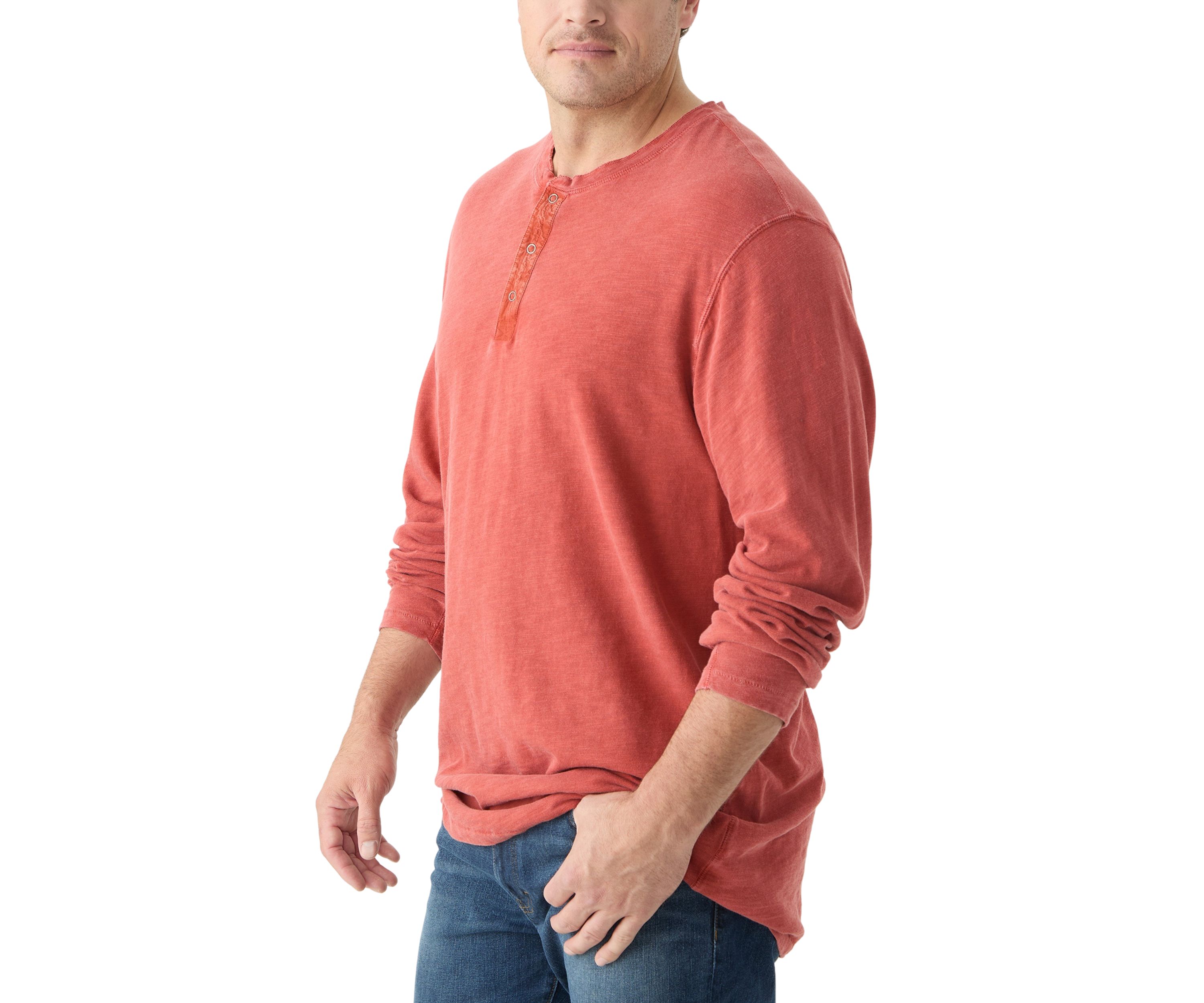 Big & Tall Long Sleeve Weekend Slub Henley Shirt