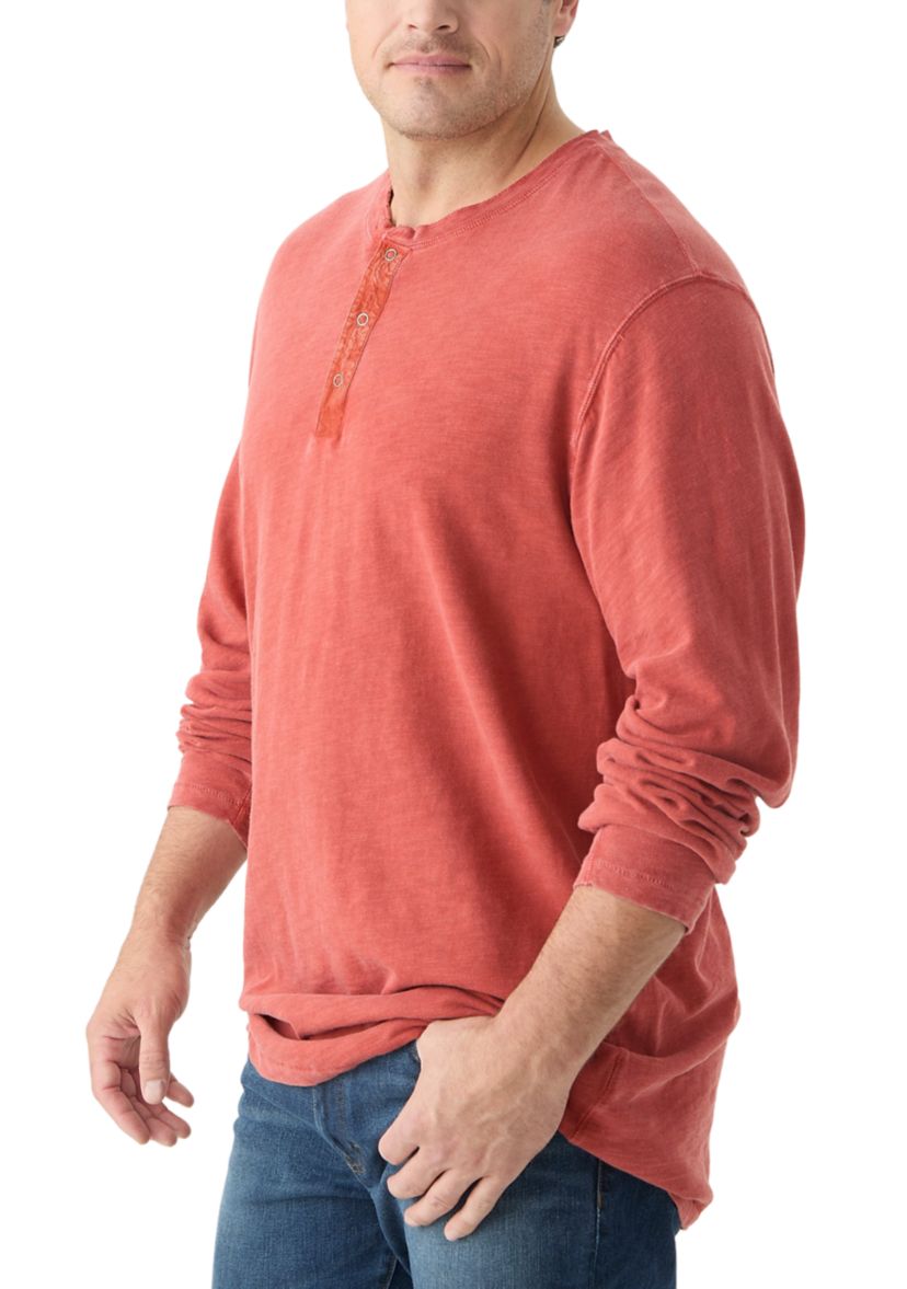 Big & Tall Long Sleeve Weekend Slub Henley Shirt