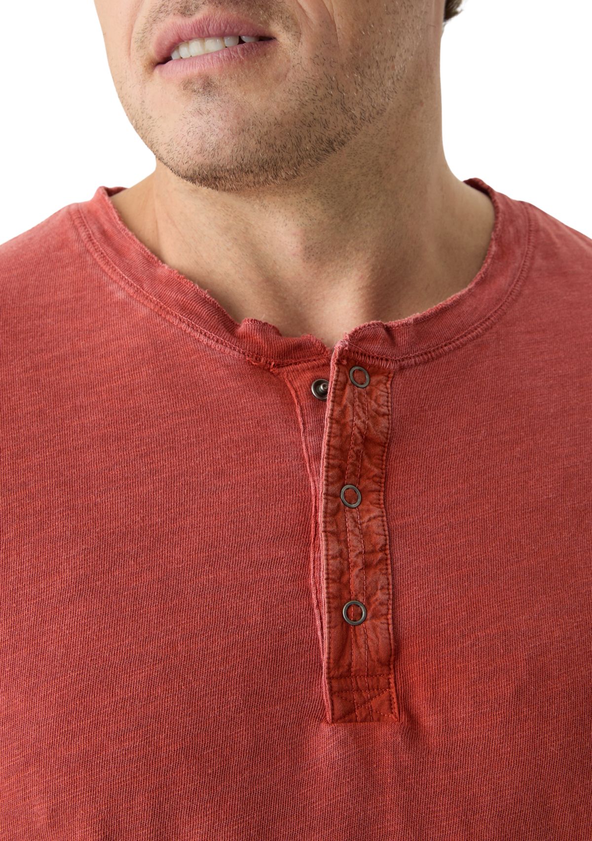 Big & Tall Long Sleeve Weekend Slub Henley Shirt