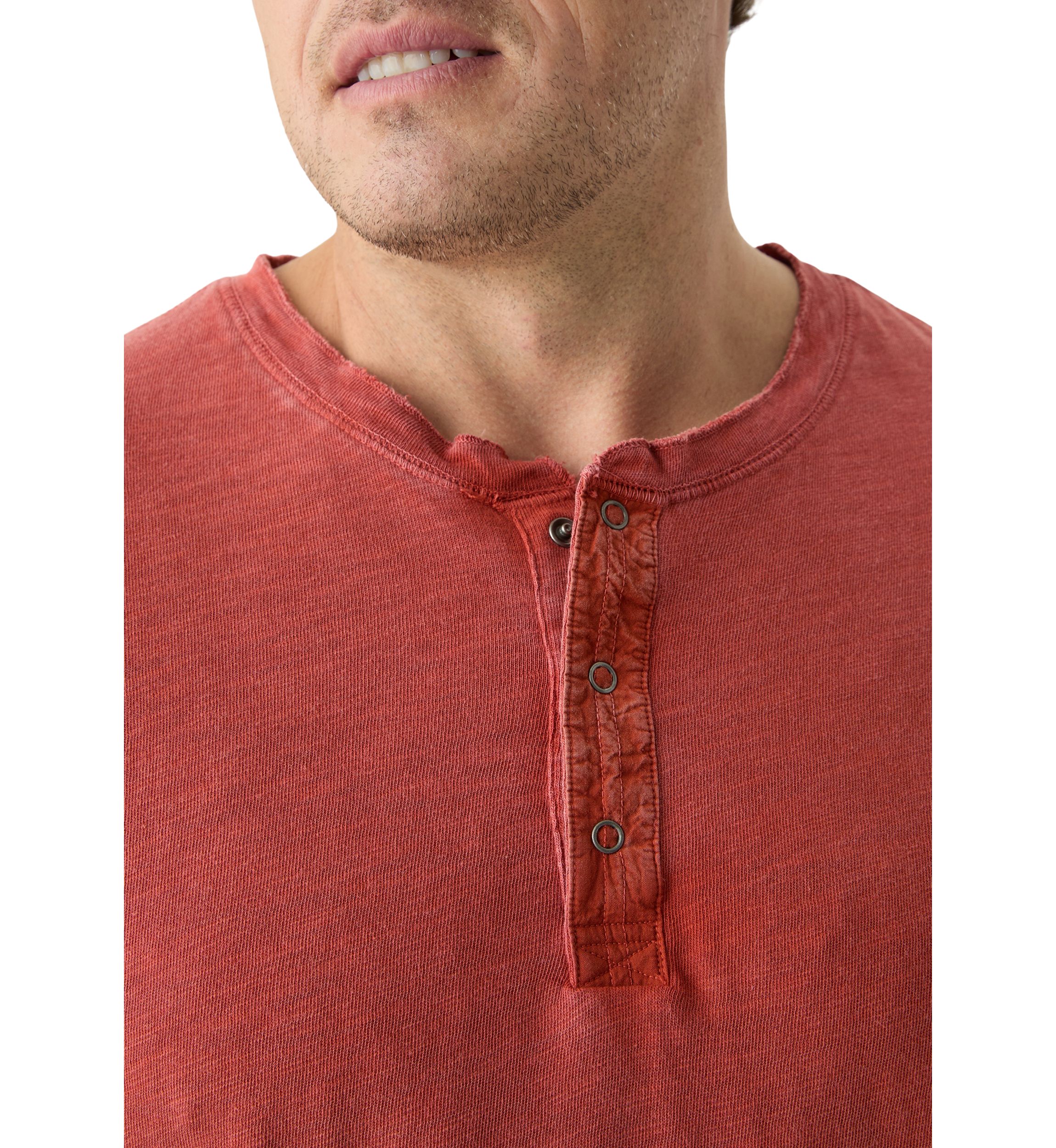 Big & Tall Long Sleeve Weekend Slub Henley Shirt