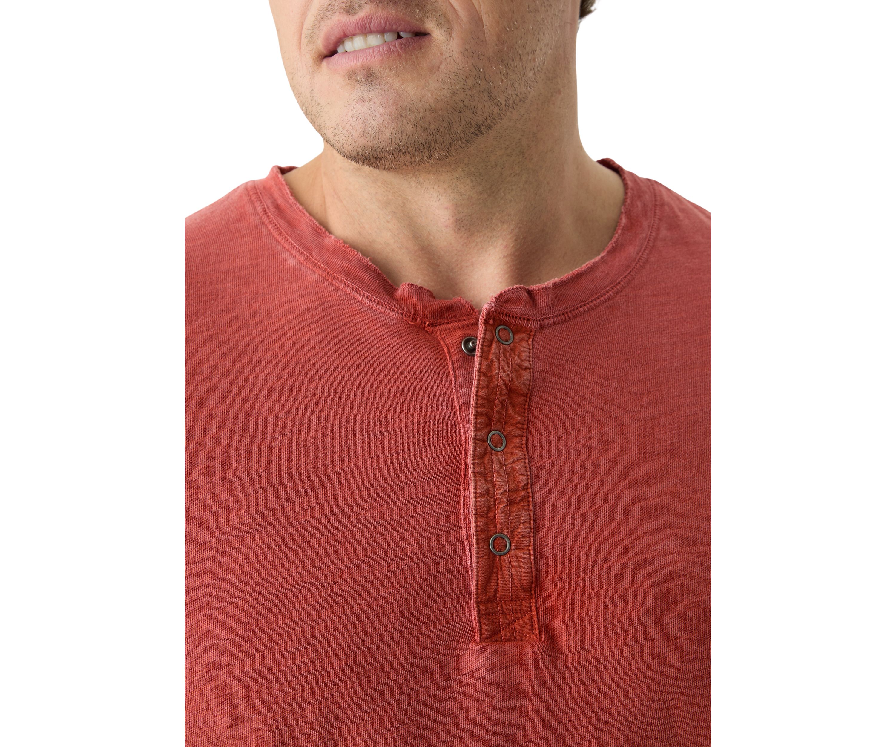 Big & Tall Long Sleeve Weekend Slub Henley Shirt