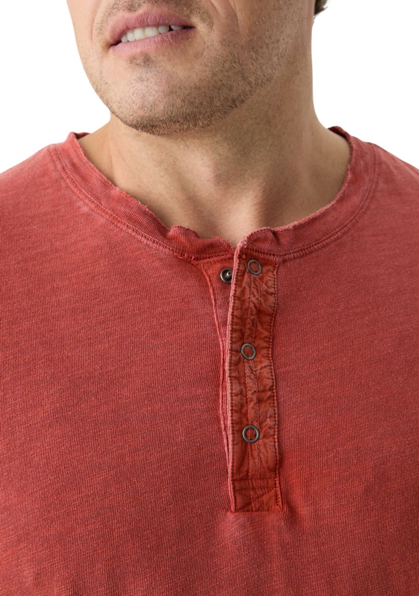 Big & Tall Long Sleeve Weekend Slub Henley Shirt
