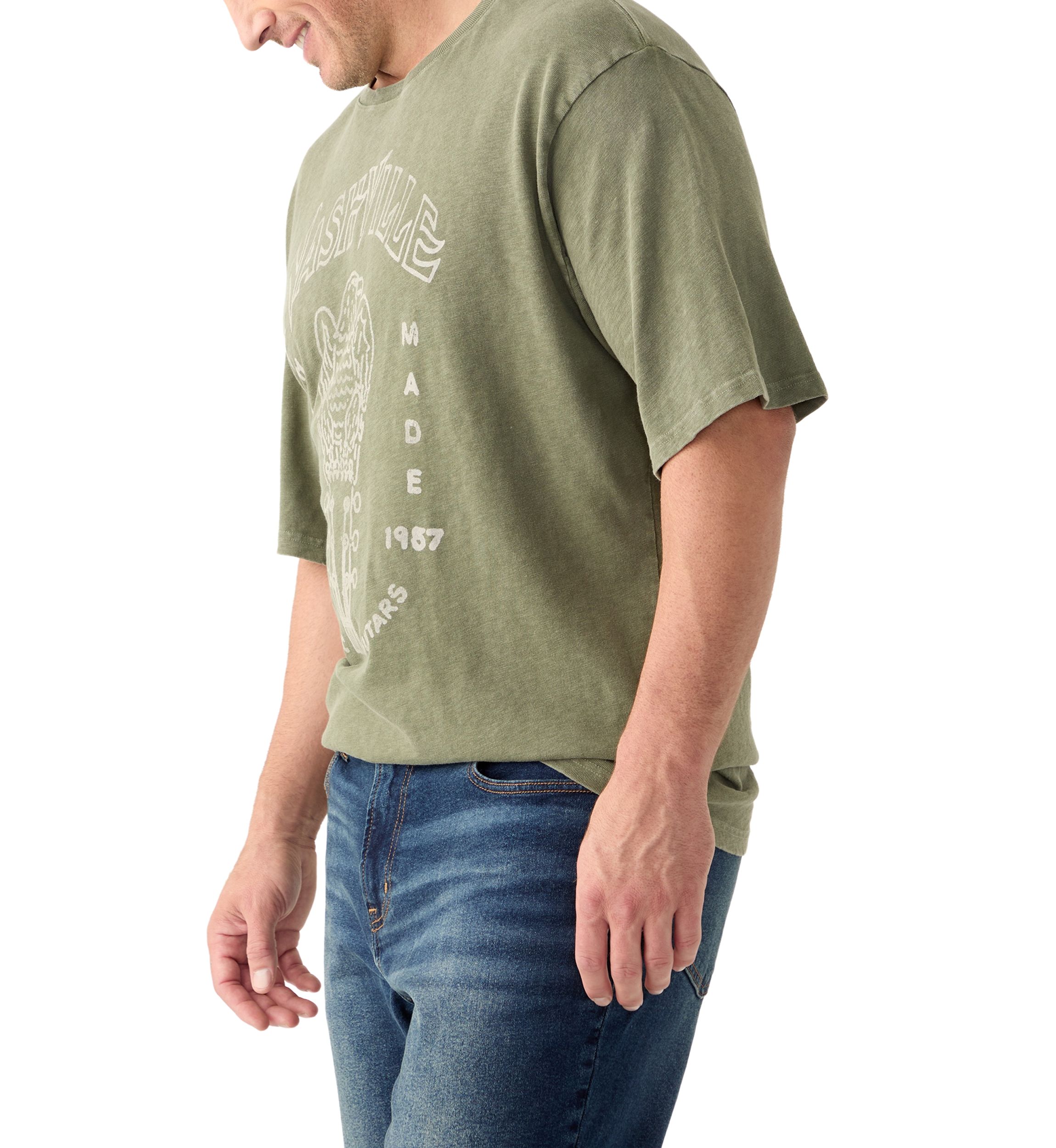 Big & Tall Short Sleeve Nashville Guitars Graphic T-Shirt