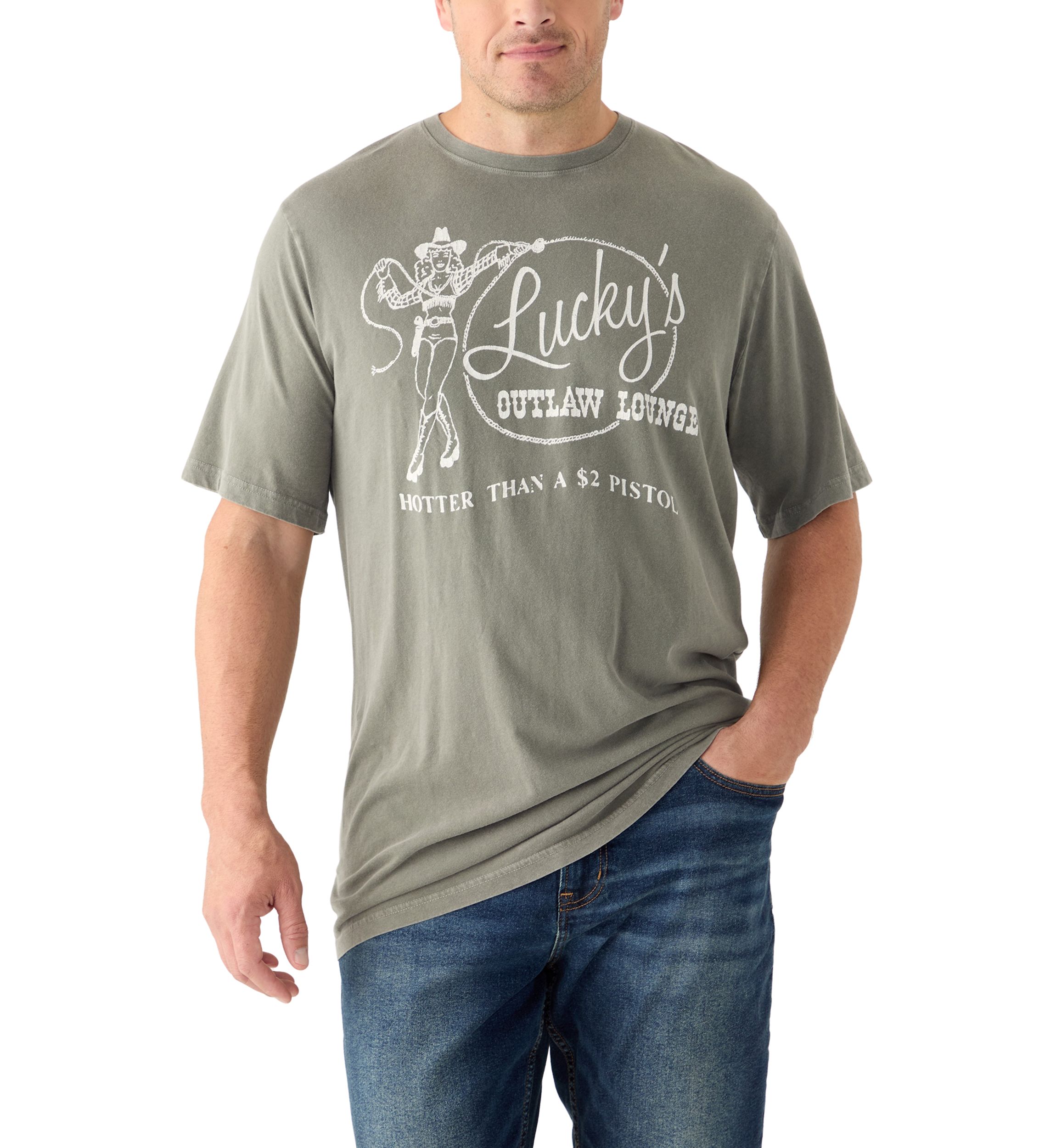 Big & Tall Short Sleeve Luckys Lounge Graphic T-Shirt