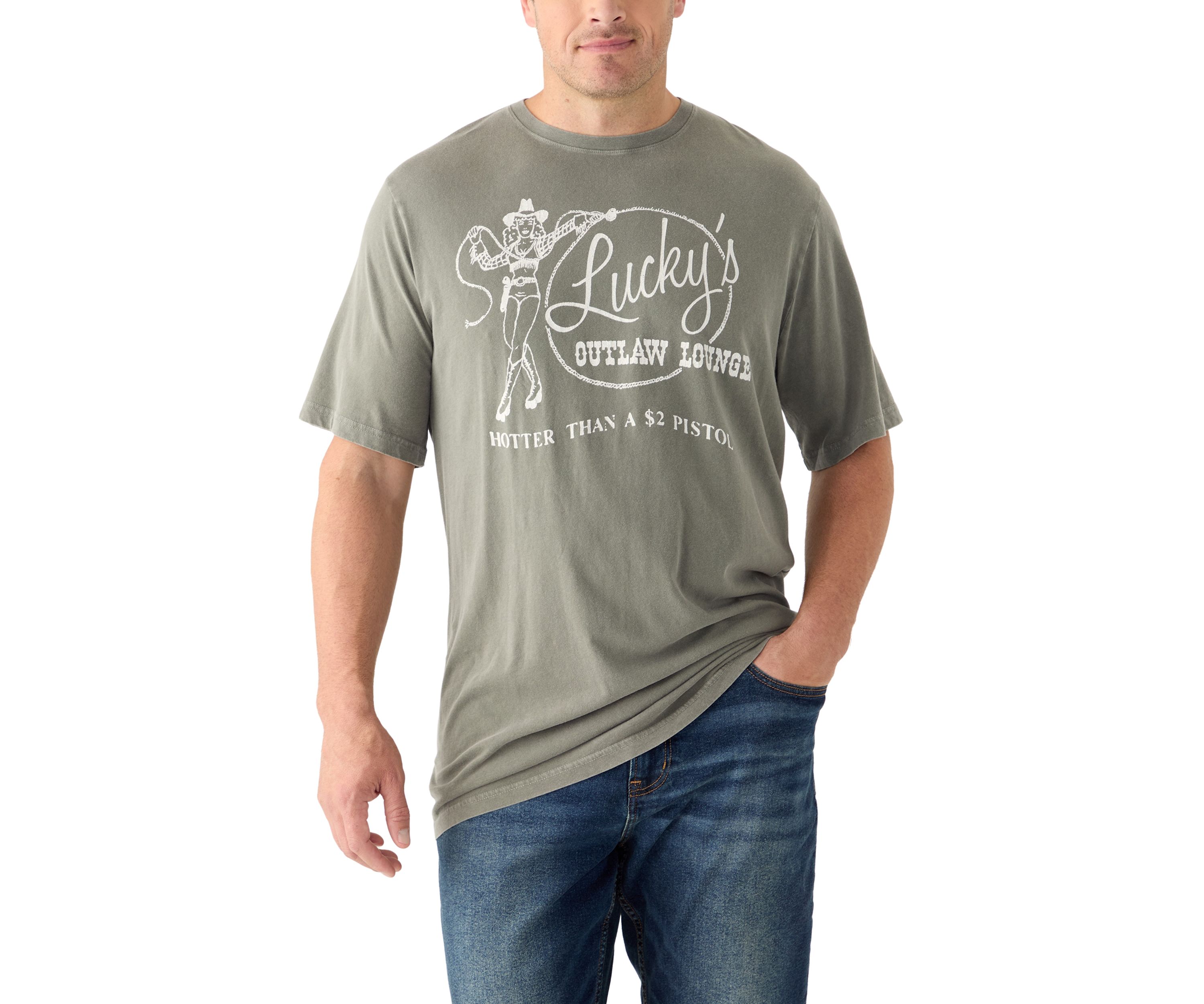 Big & Tall Short Sleeve Luckys Lounge Graphic T-Shirt
