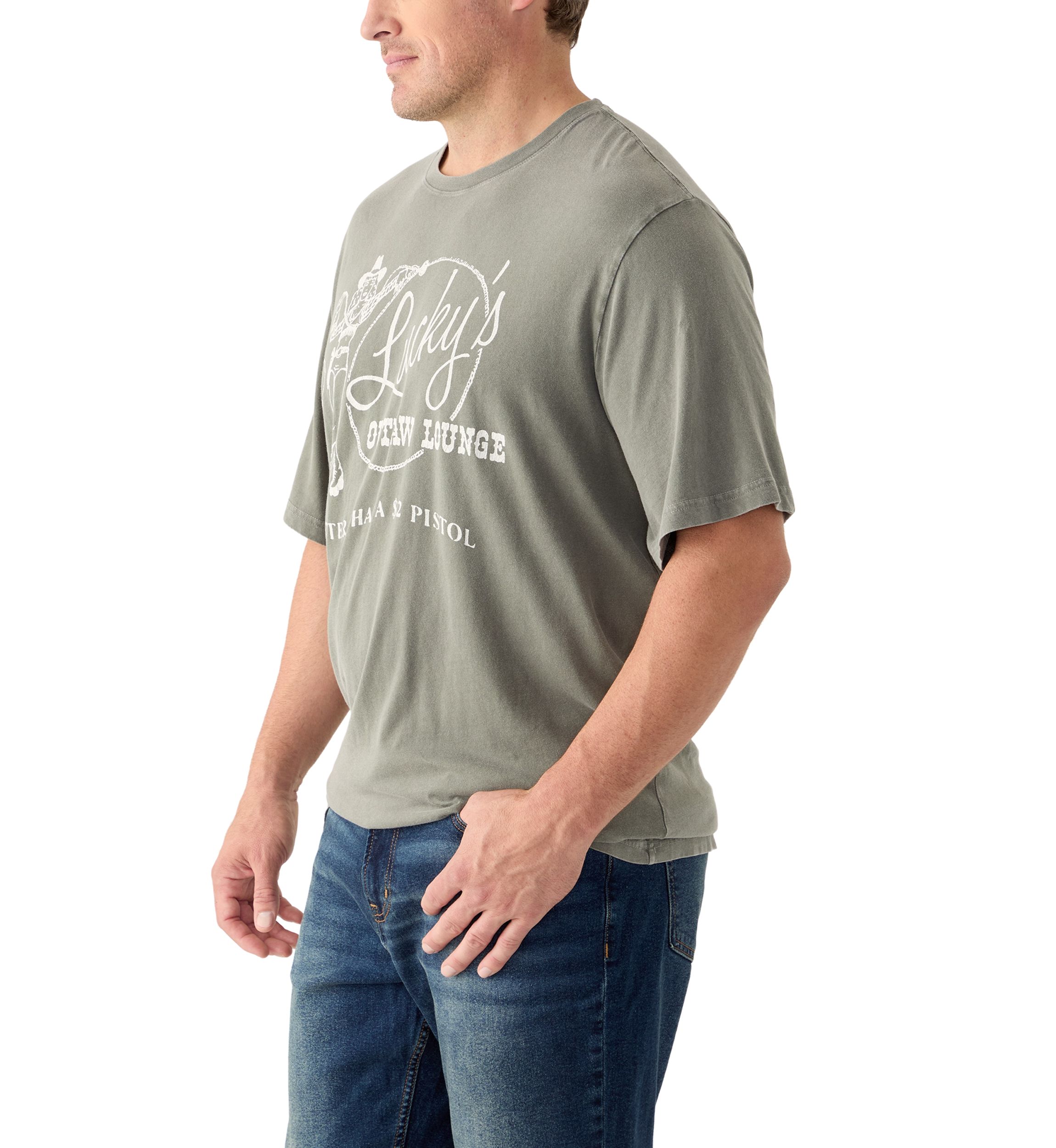Big & Tall Short Sleeve Luckys Lounge Graphic T-Shirt