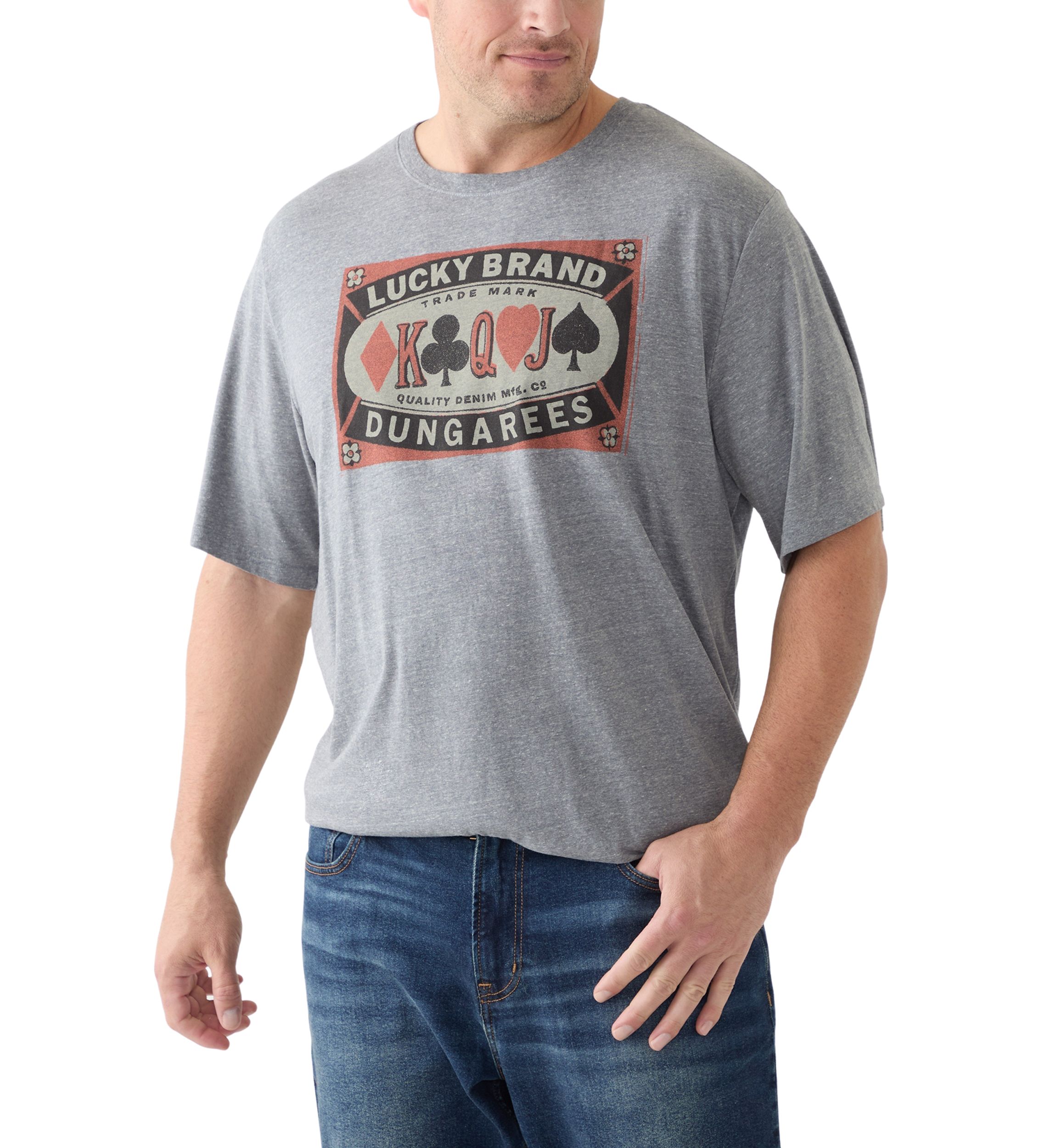 Big & Tall Lucky Poker Graphic T-Shirt 
