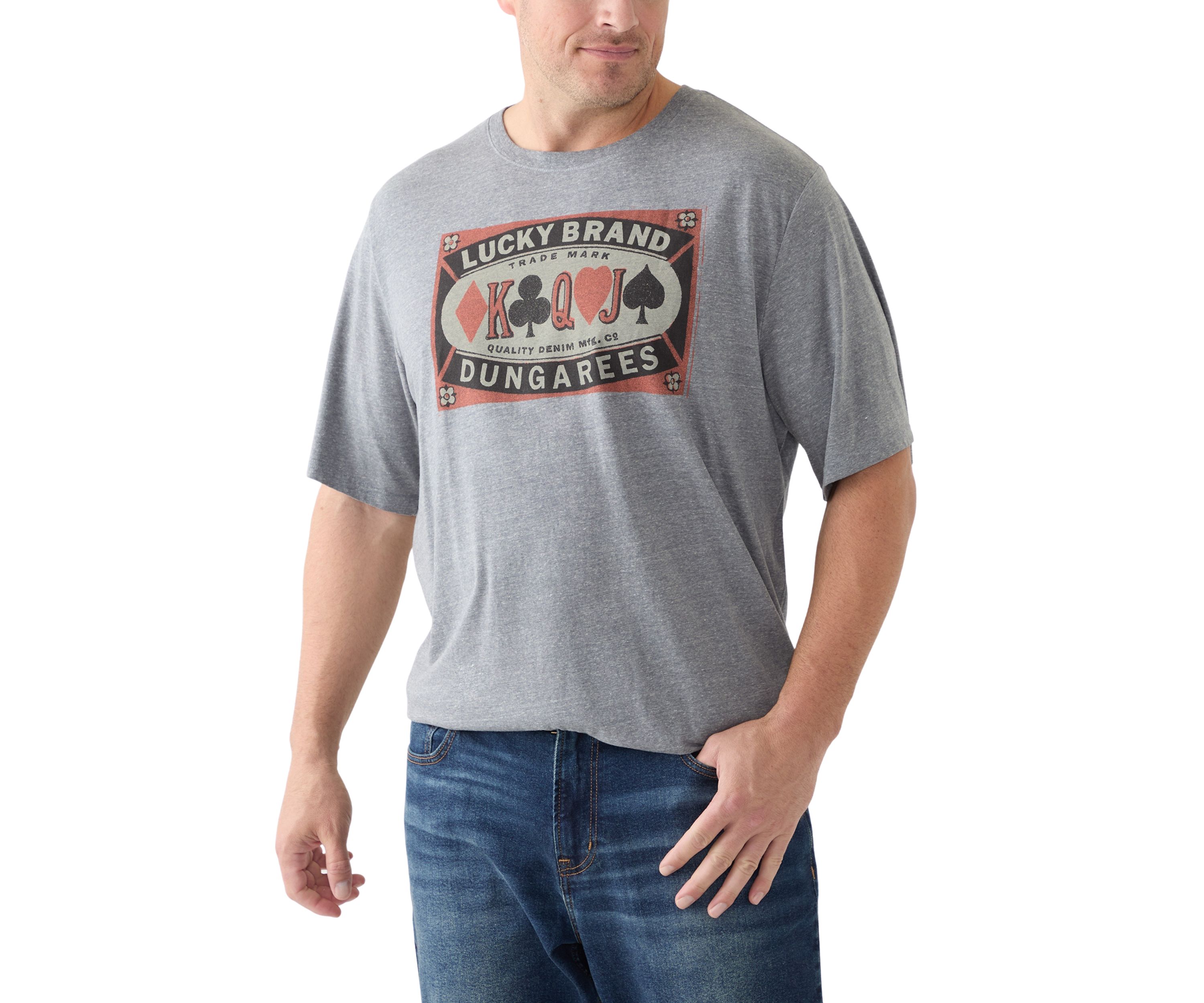 Big & Tall Lucky Poker Graphic T-Shirt 