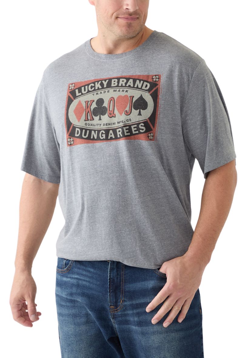 Big & Tall Lucky Poker Graphic T-Shirt 