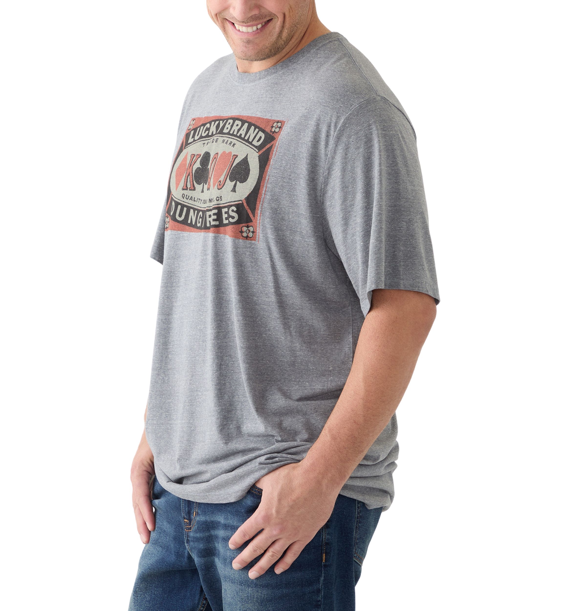 Big & Tall Lucky Poker Graphic T-Shirt 