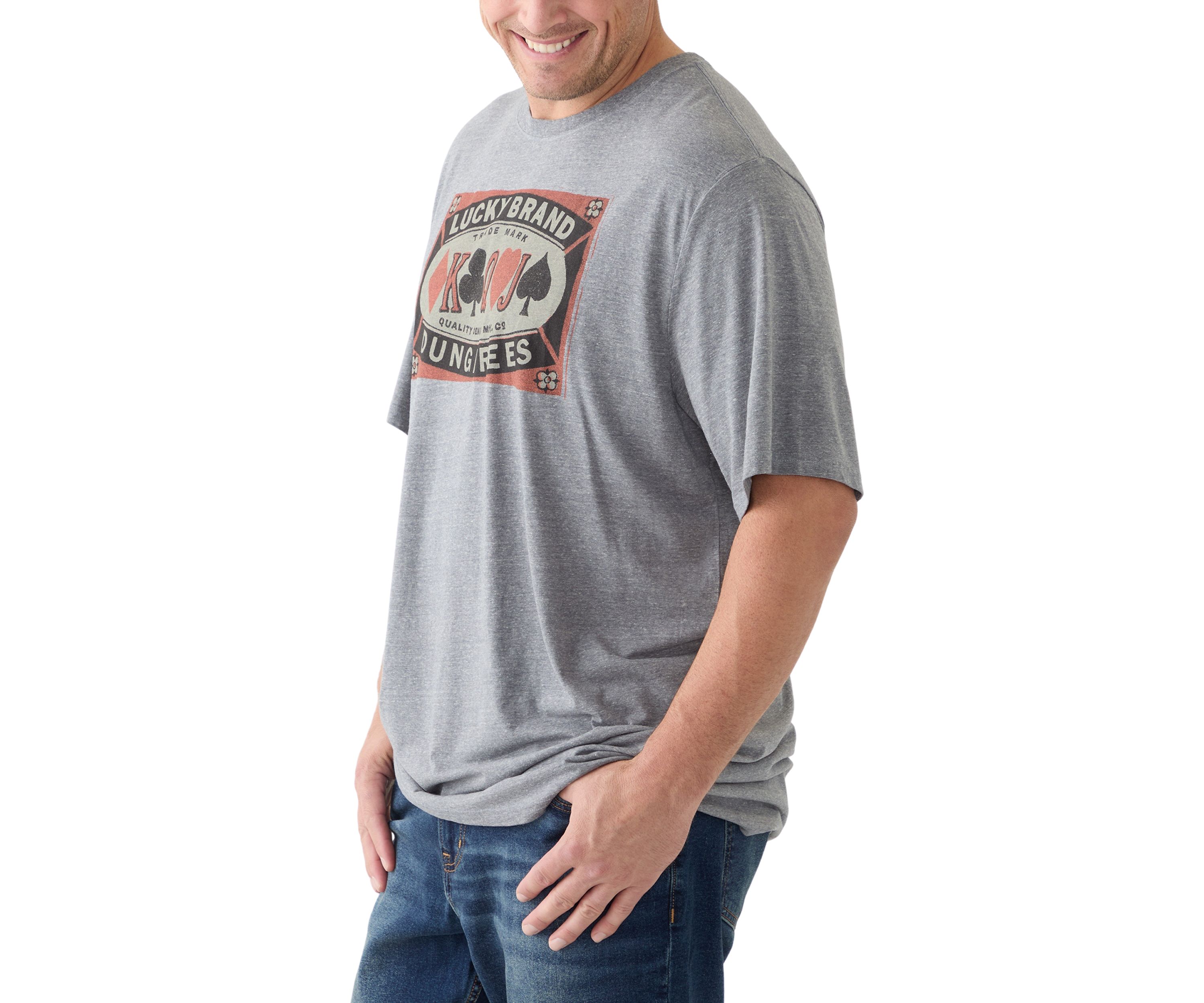 Big & Tall Lucky Poker Graphic T-Shirt 