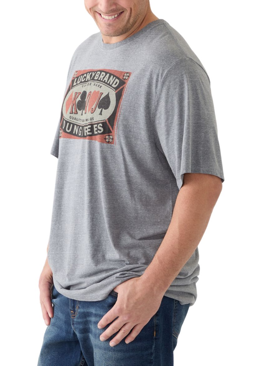 Big & Tall Lucky Poker Graphic T-Shirt 