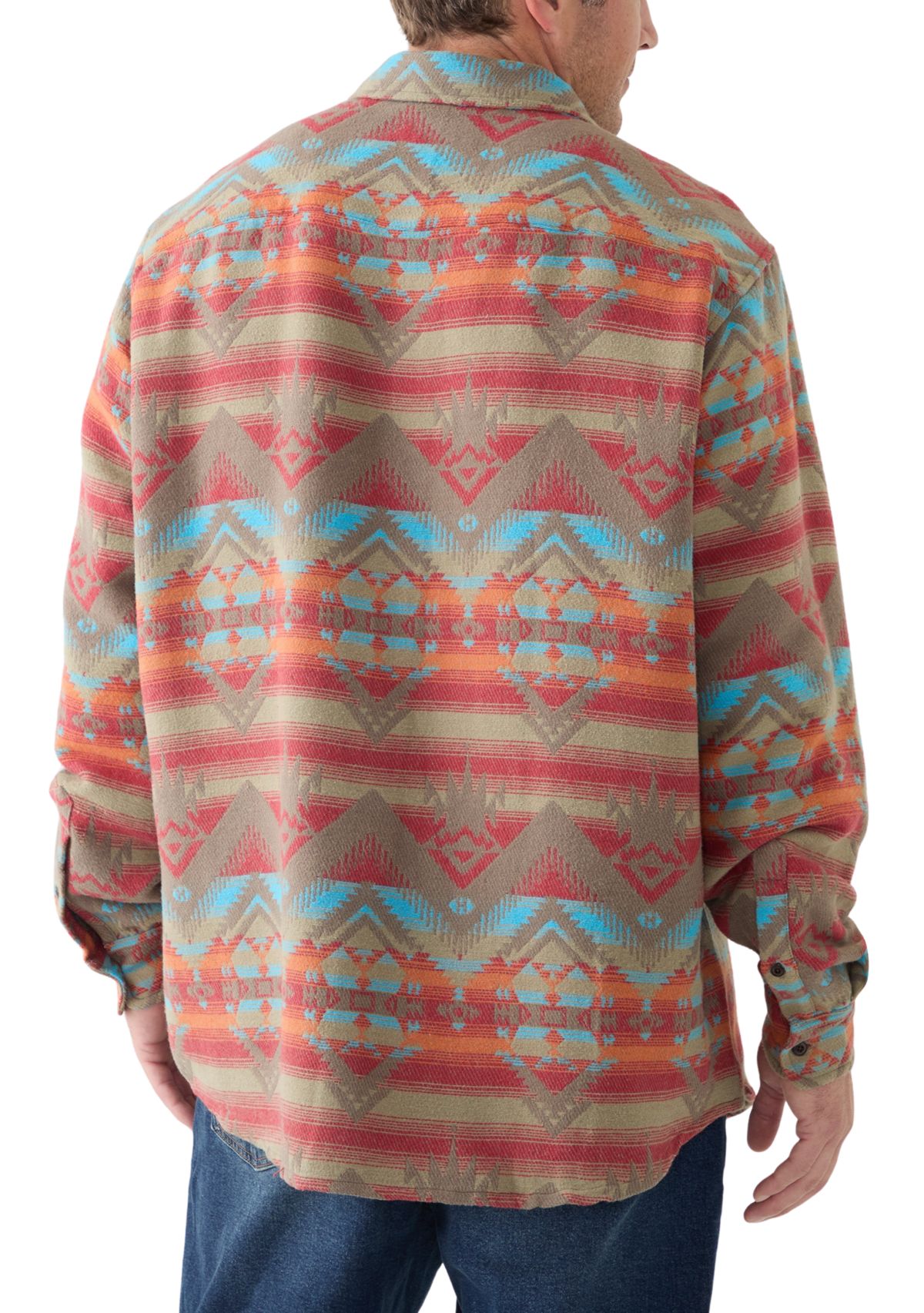 Big & Tall Printed Button Down Shirt 