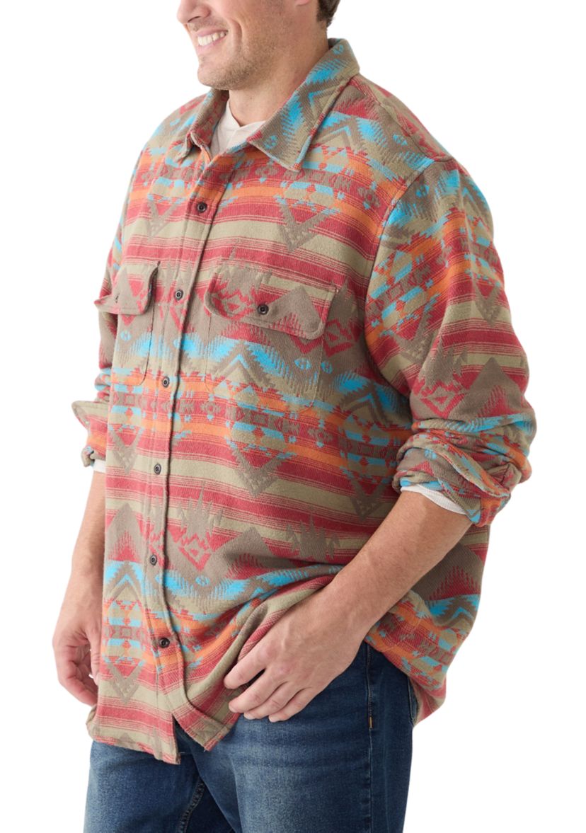 Big & Tall Printed Button Down Shirt 