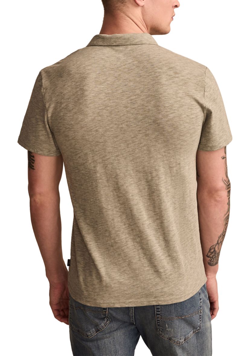 Slub Jersey Johnny Collar Shirt