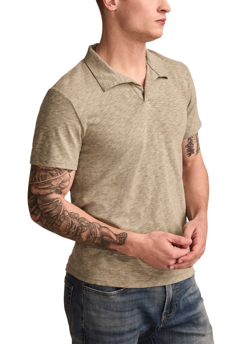 Slub Jersey Johnny Collar Shirt