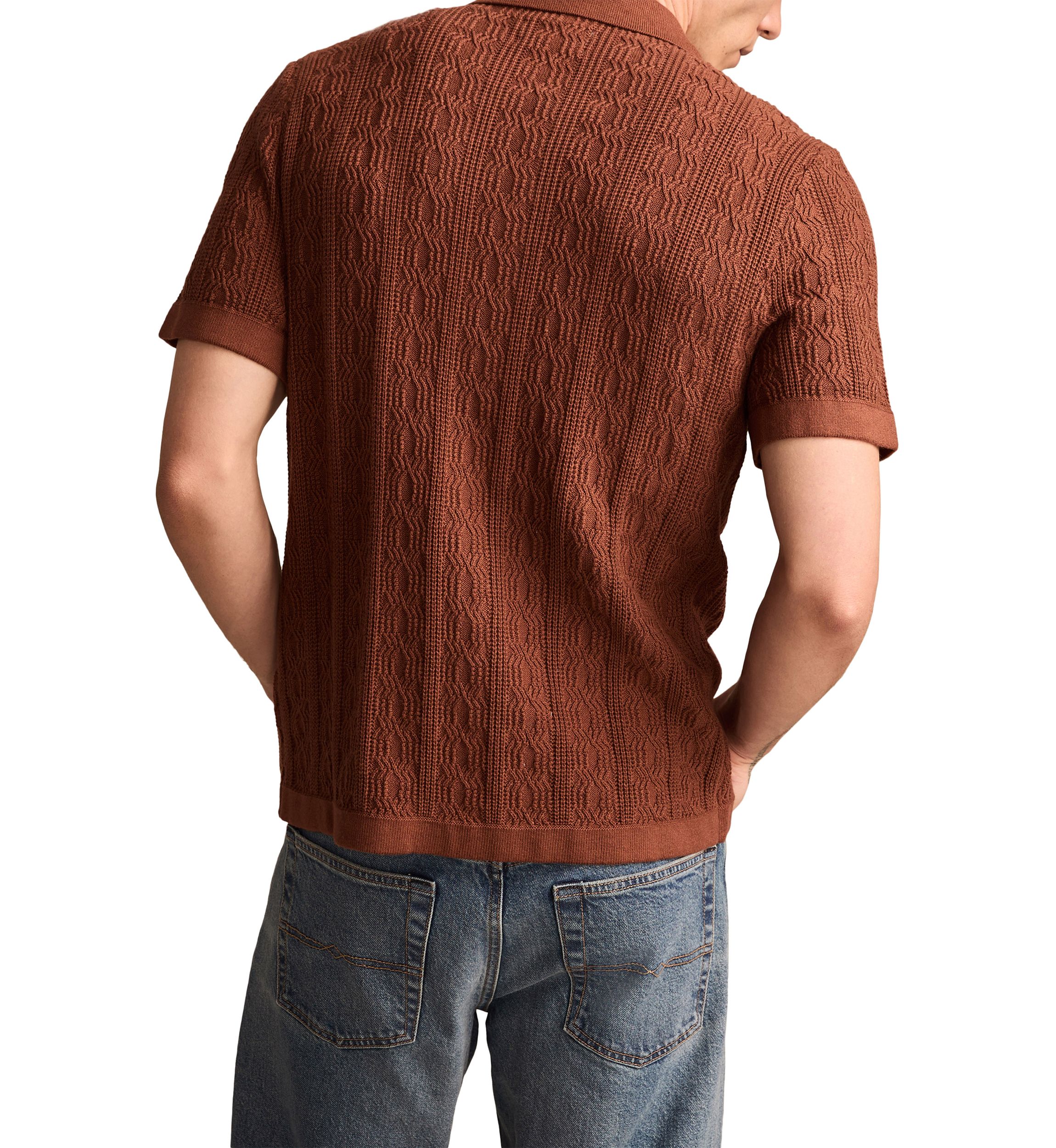Short Sleeve Button Down Sweater