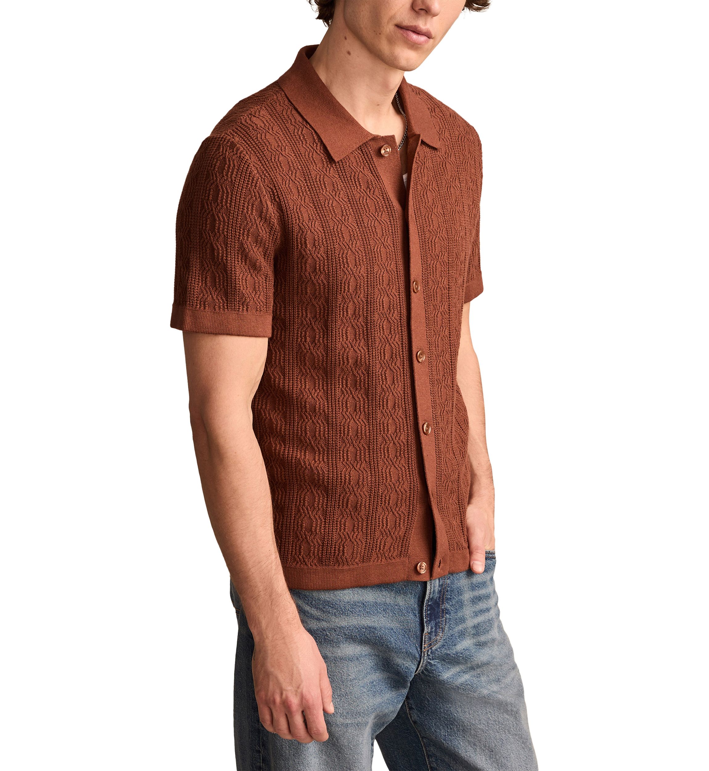 Short Sleeve Button Down Sweater
