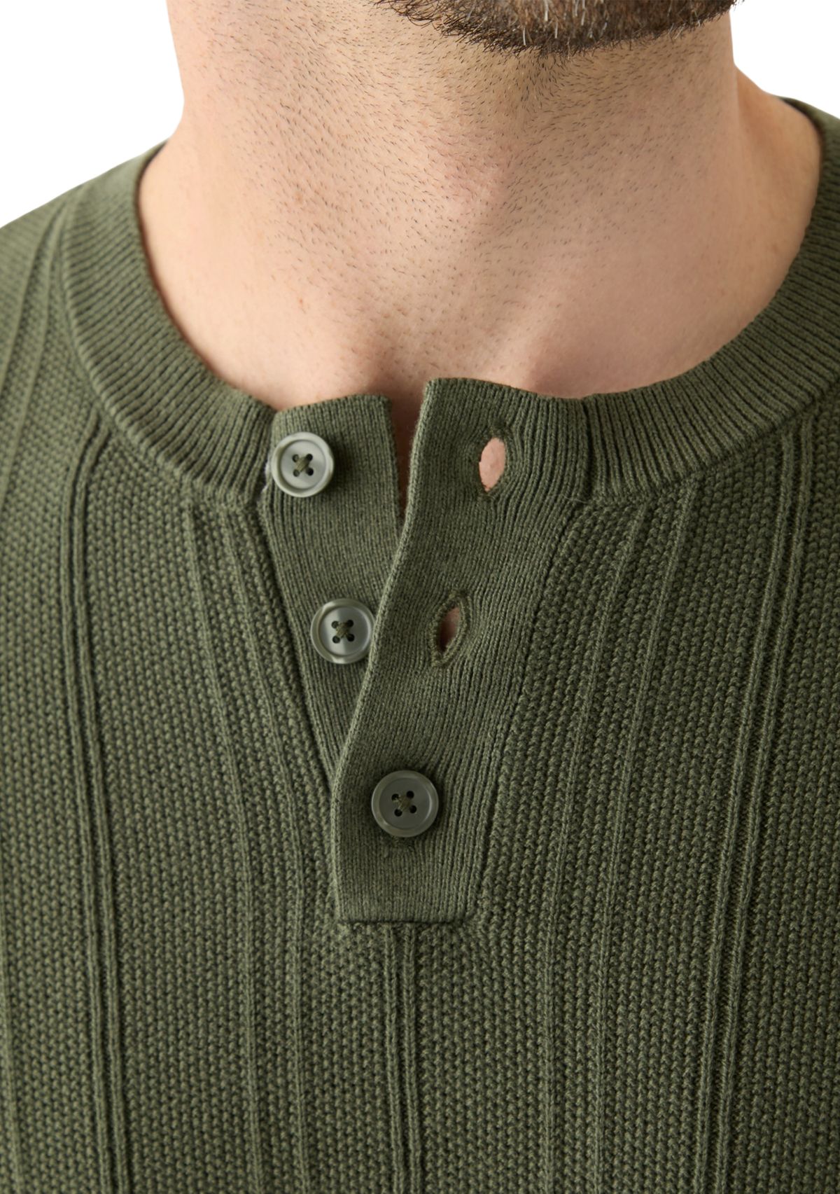 Short Sleeve Henley Sweater 