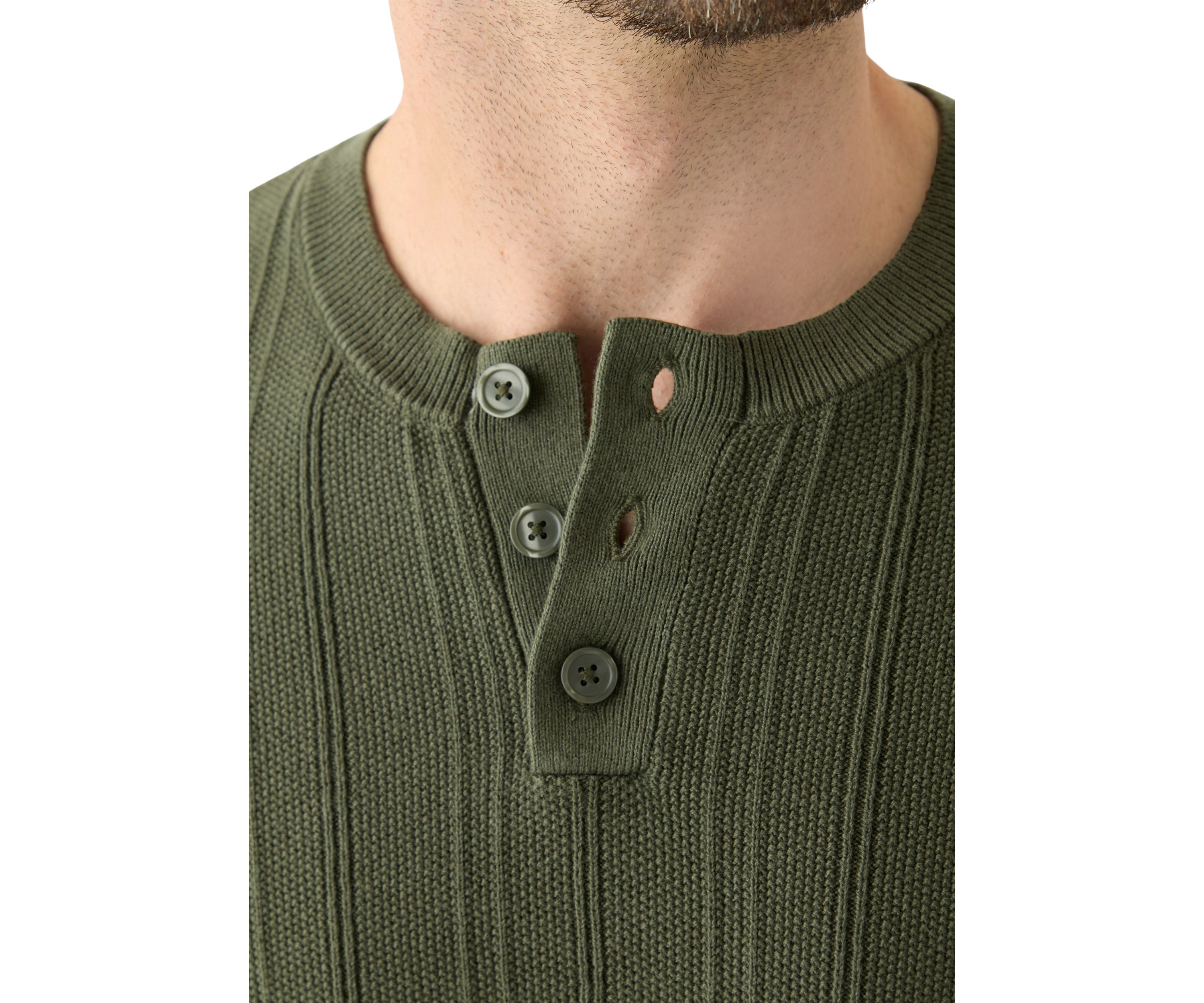 Short Sleeve Henley Sweater 