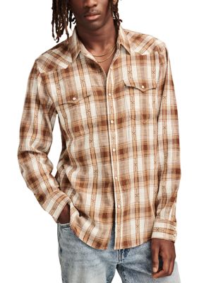 Lucky Brand Men's Big & Tall Dobby Western Shirt