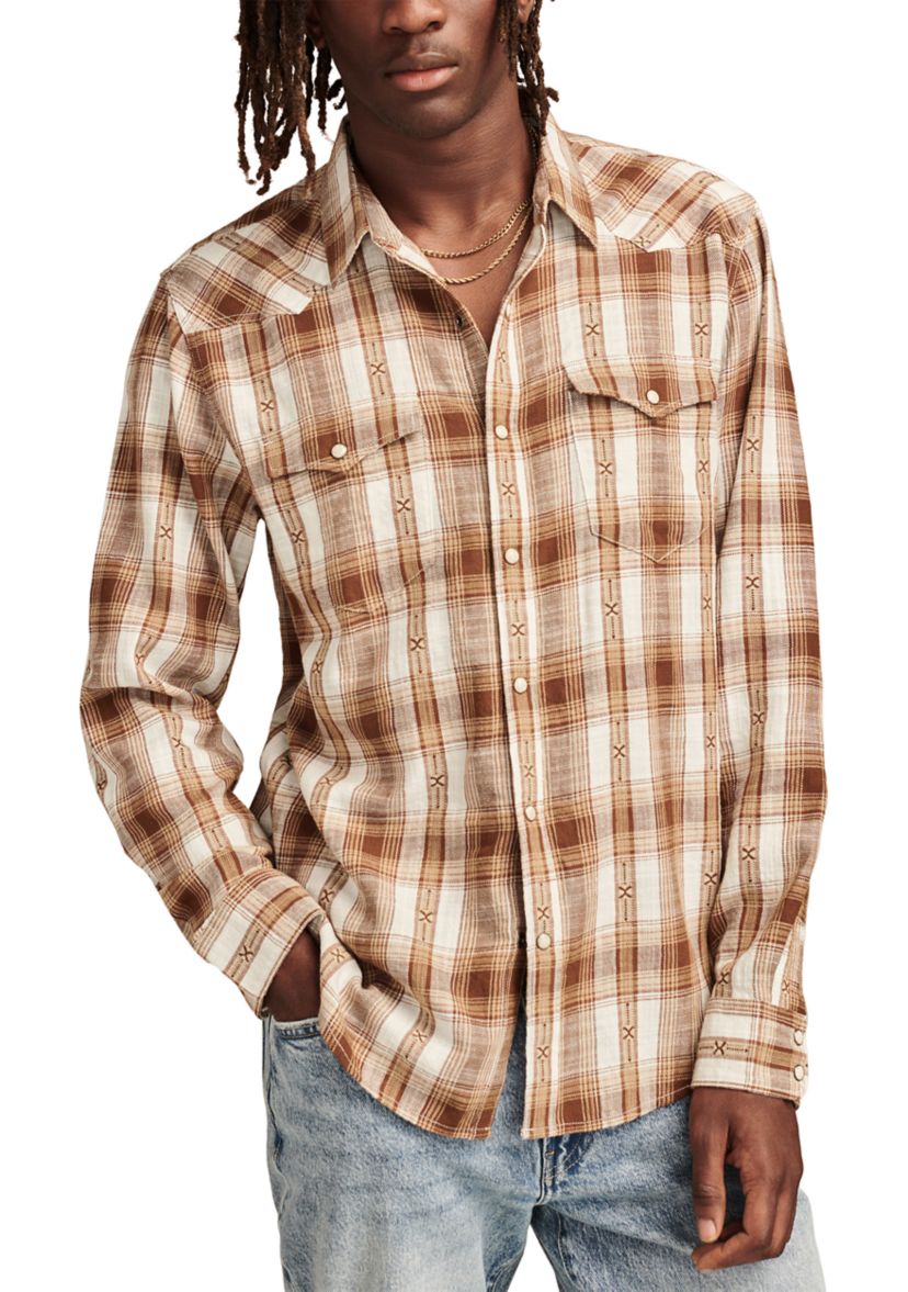 Big & Tall Dobby Western Shirt 