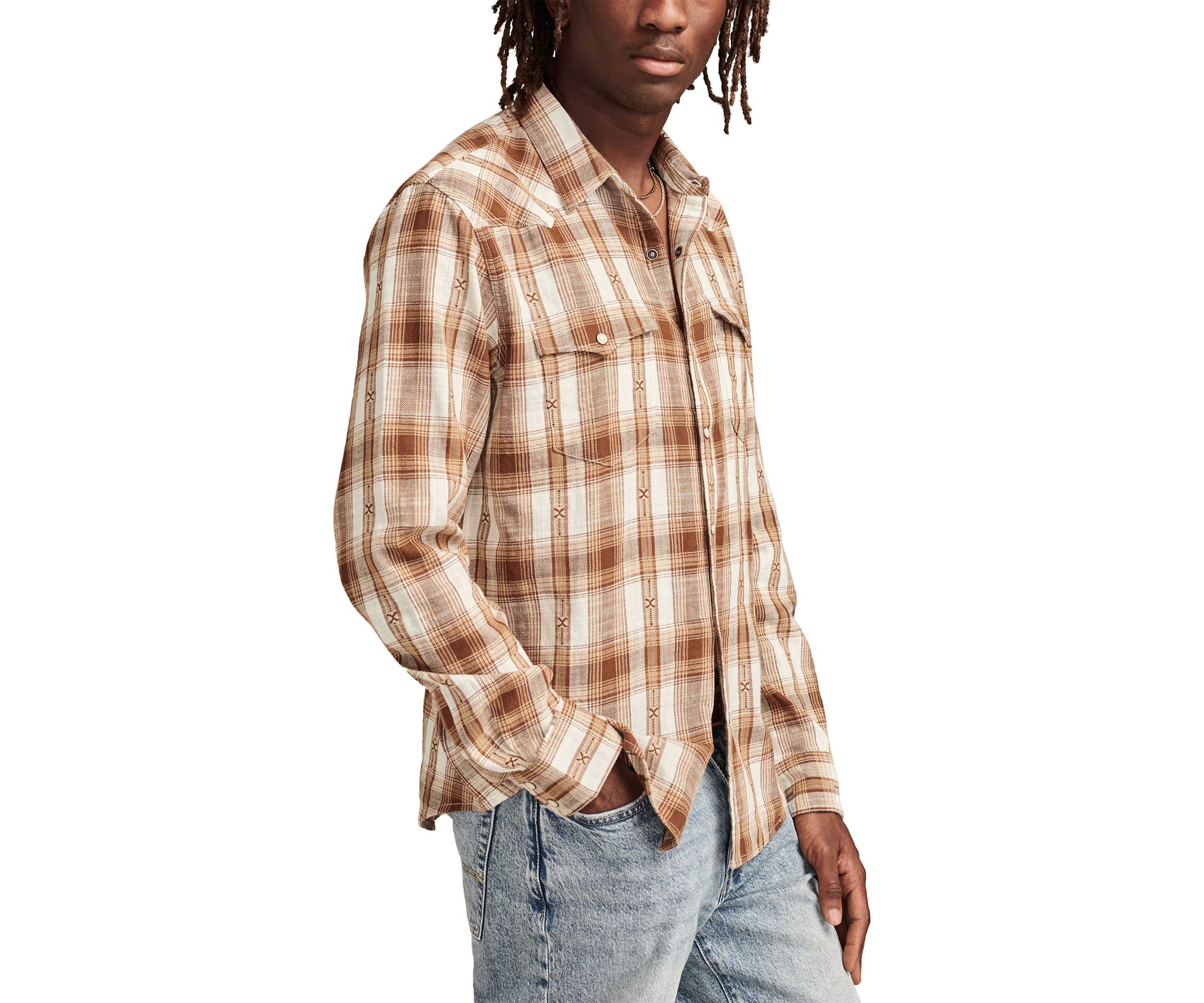 Big & Tall Dobby Western Shirt 