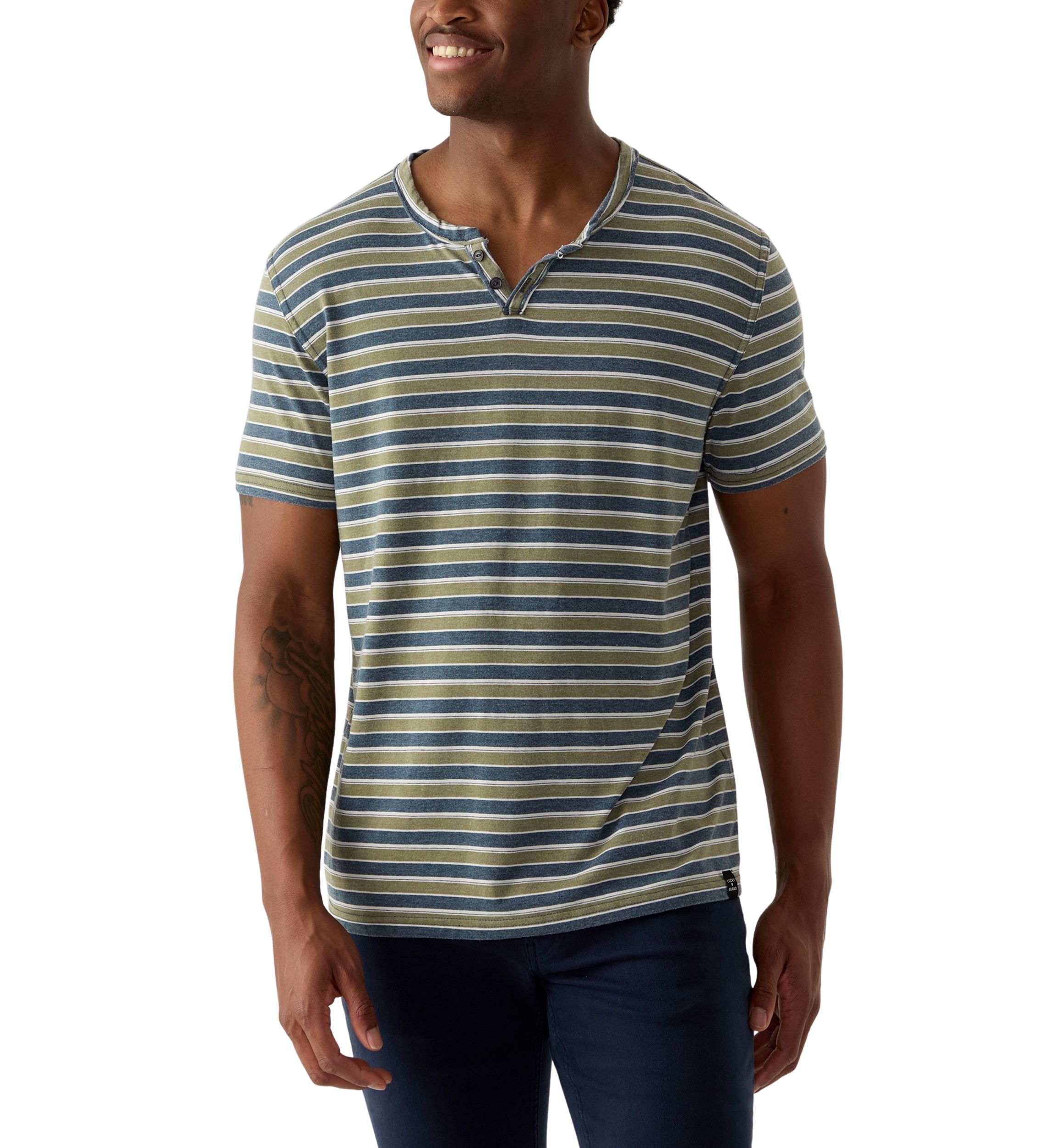 Venice Burnout Stripe Crew Neck Shirt