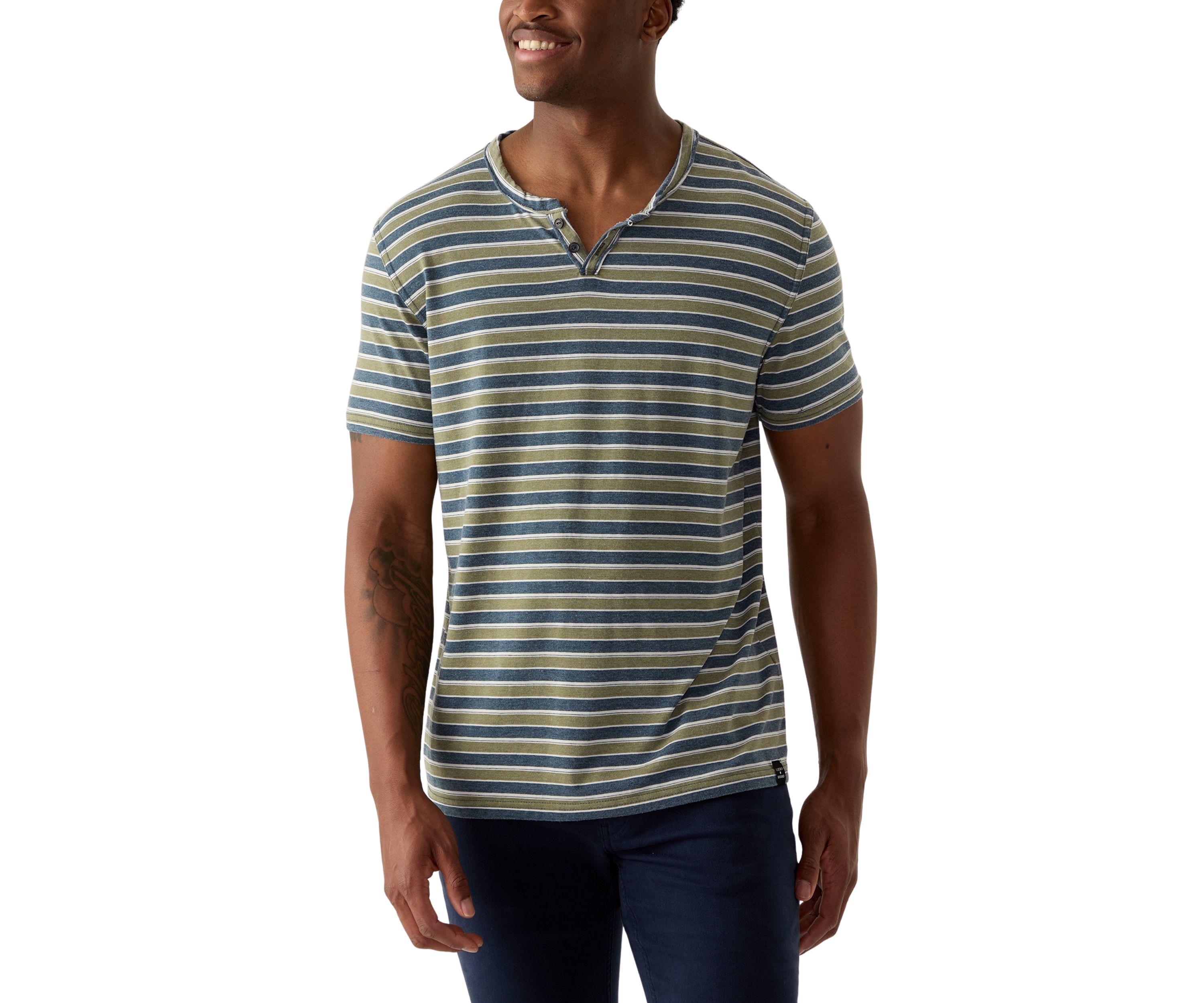 Venice Burnout Stripe Crew Neck Shirt