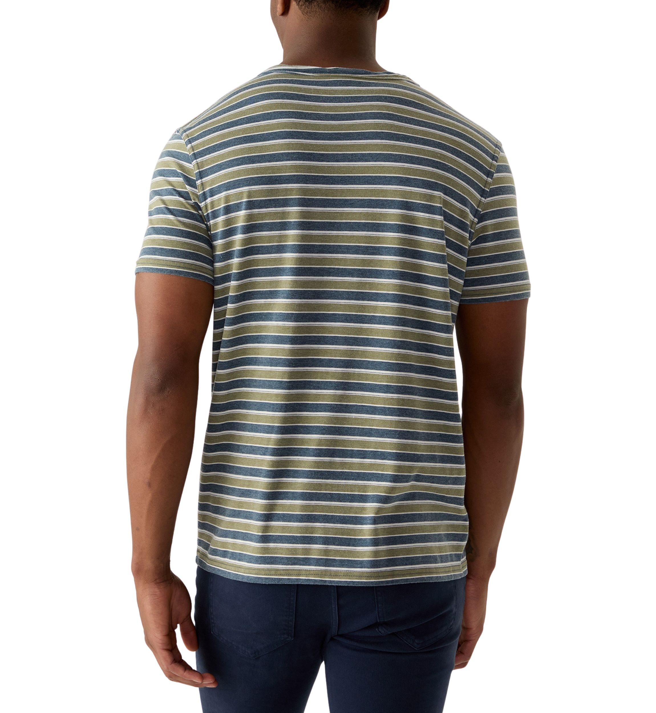 Venice Burnout Stripe Crew Neck Shirt