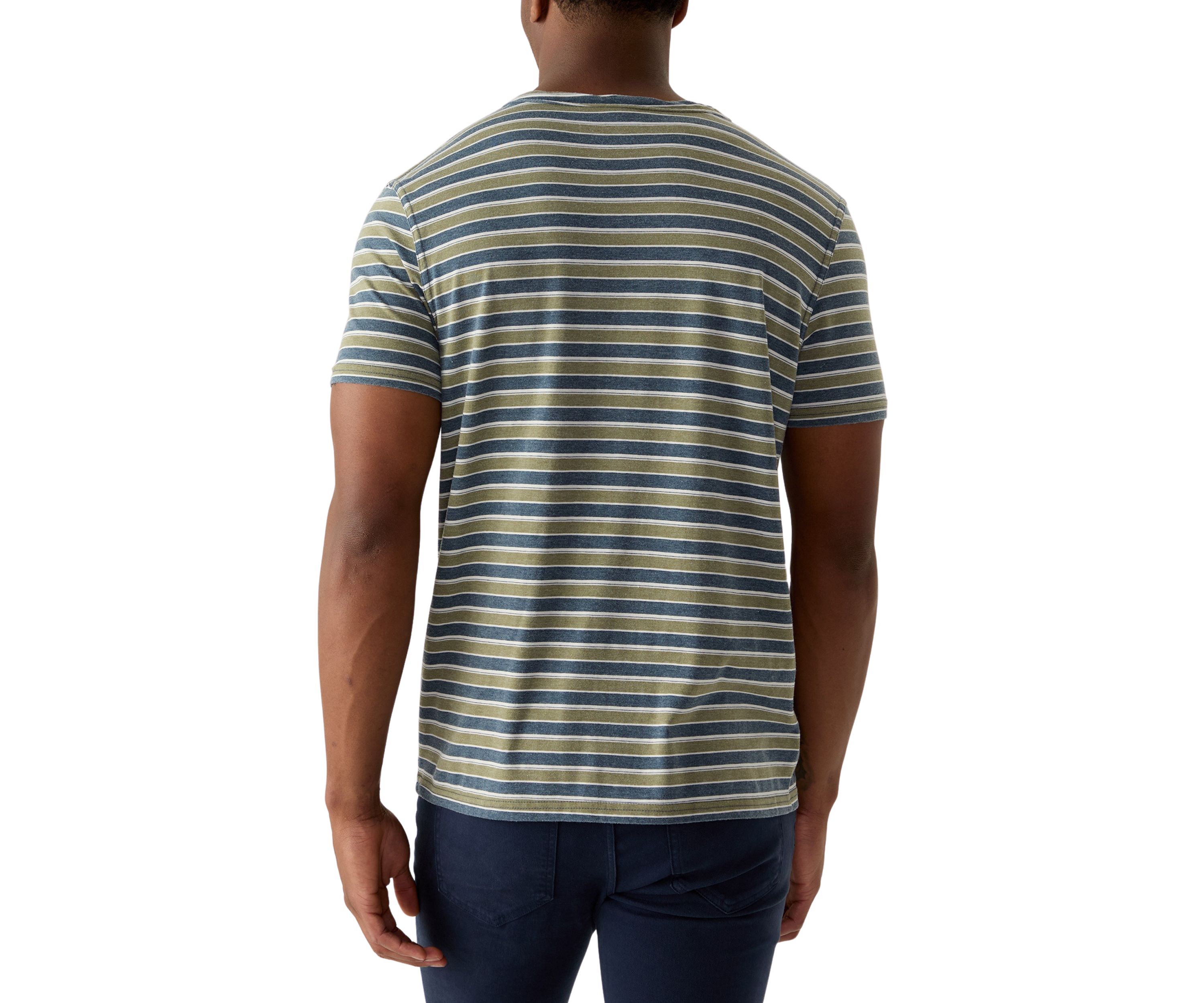 Venice Burnout Stripe Crew Neck Shirt