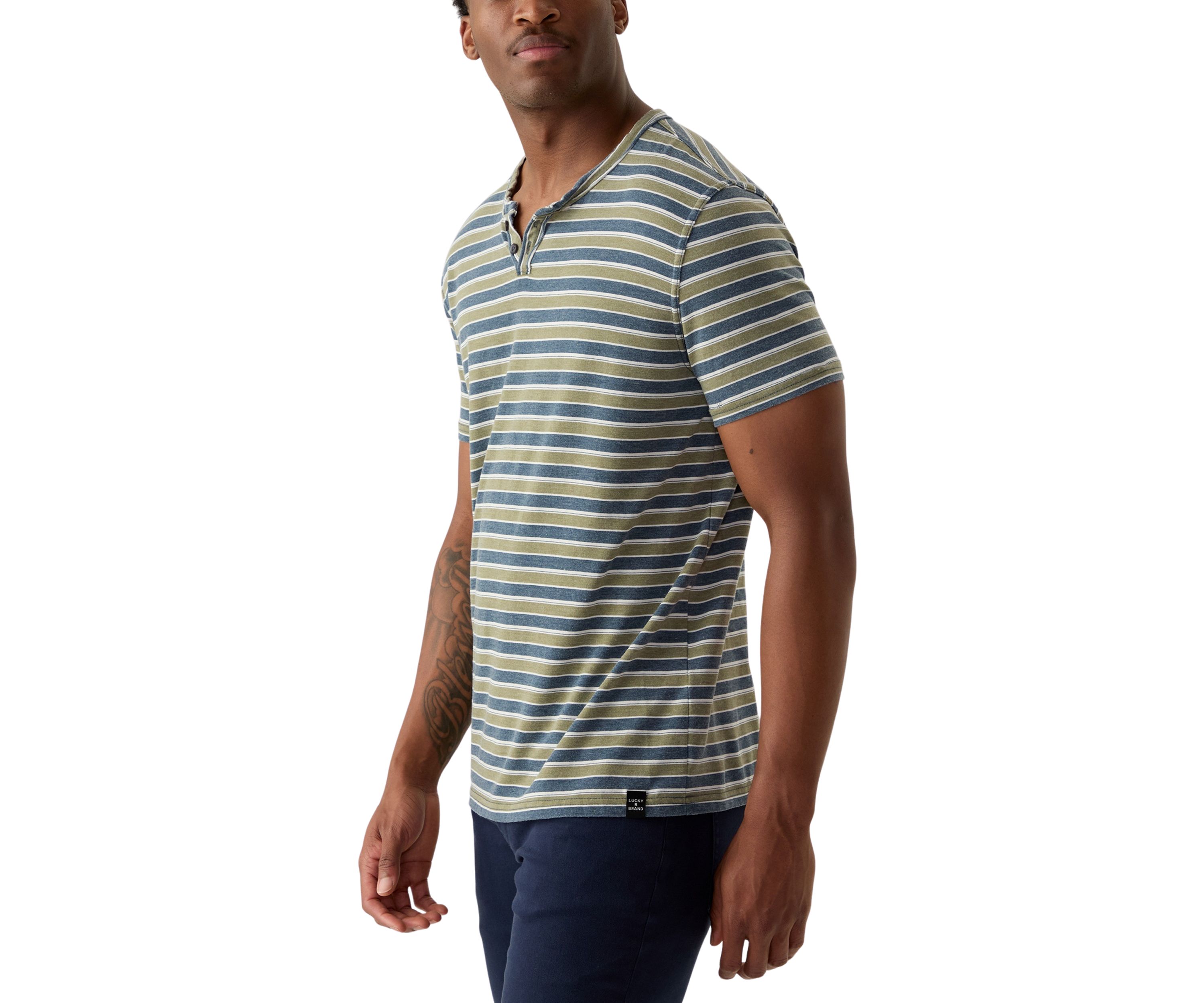 Venice Burnout Stripe Crew Neck Shirt