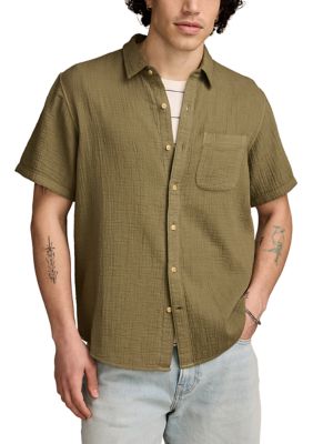 Lucky Brand Men's Double Gauze Knit Shirt, 2XL
